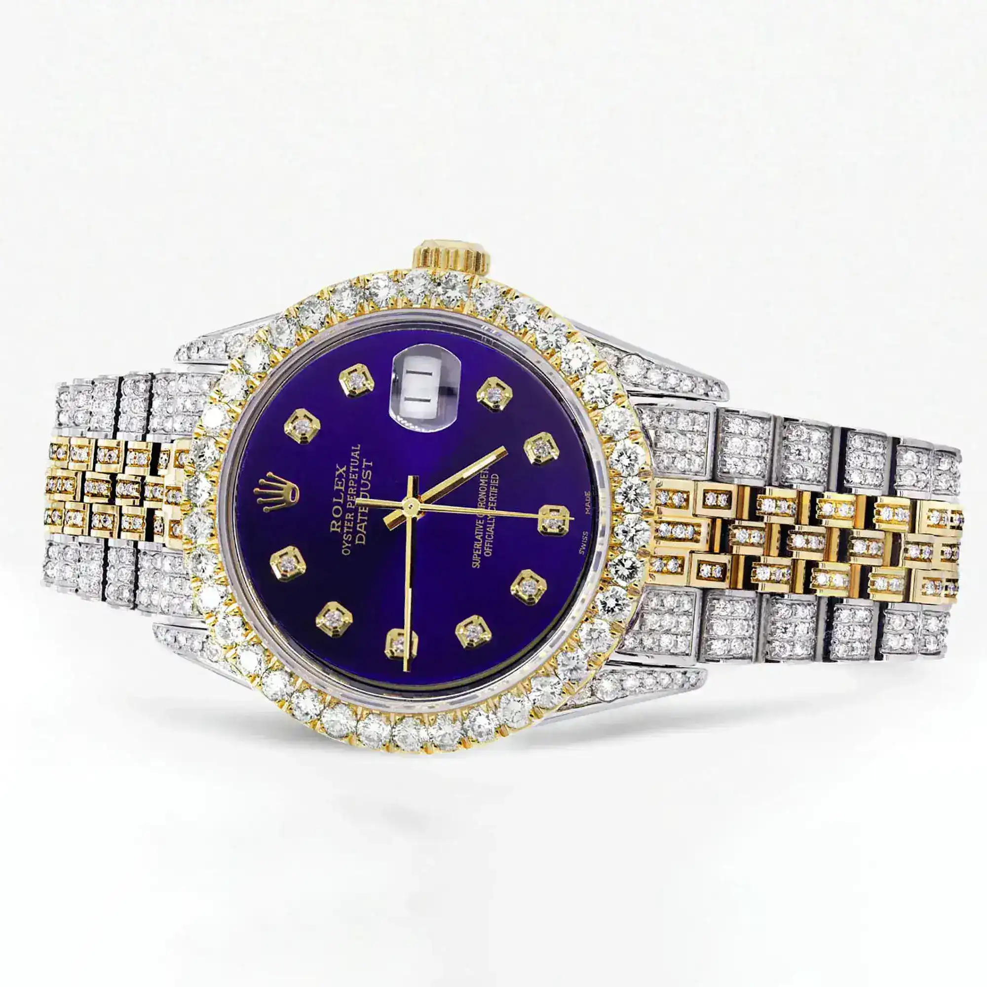 Fake Diamond Watch Iced Out Rolex Replica b009