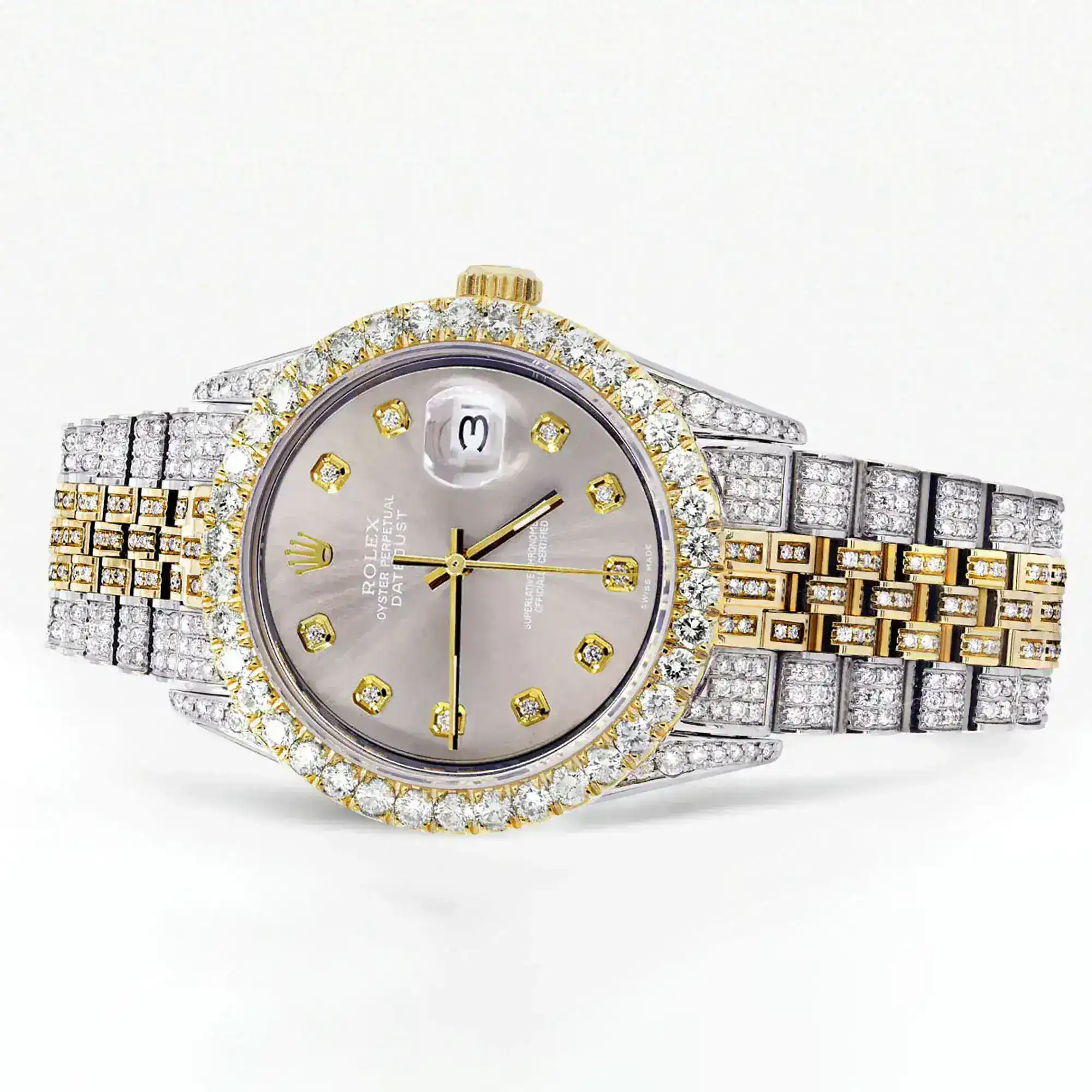 Fake Diamond Watch Iced Out Rolex Replica b012
