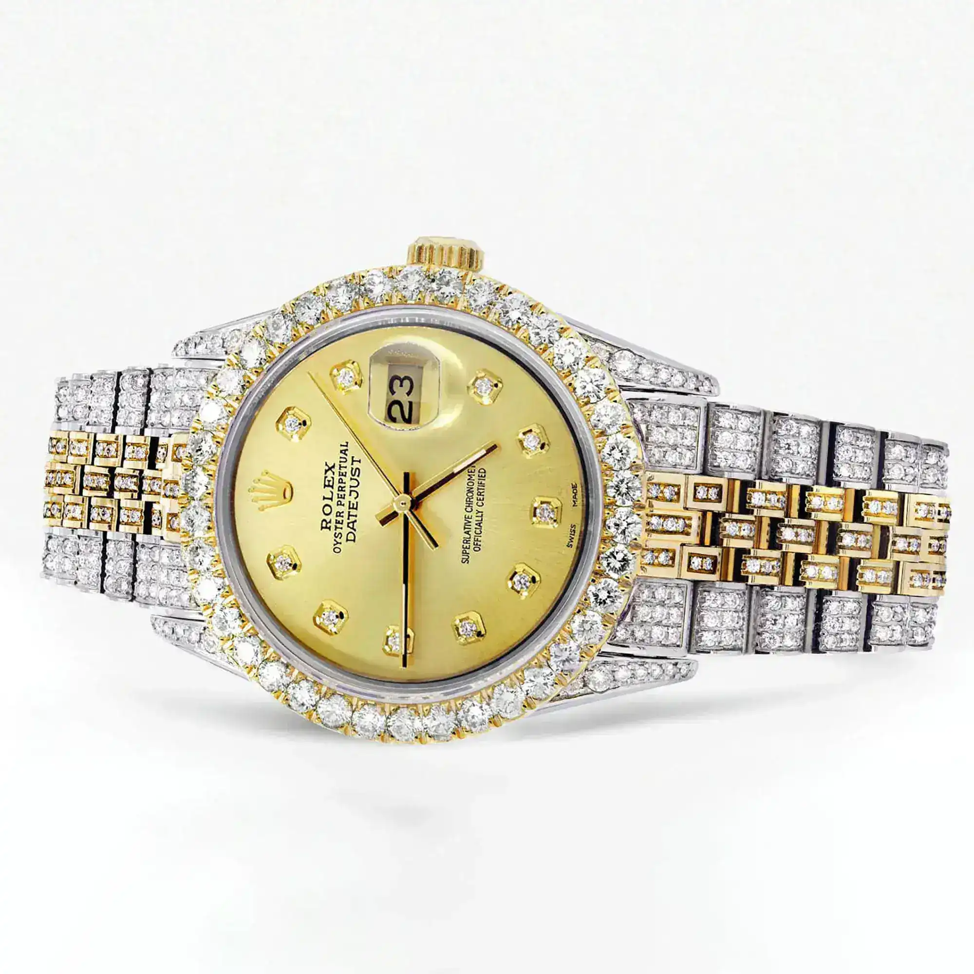 Fake Diamond Watch Iced Out Rolex Replica b014