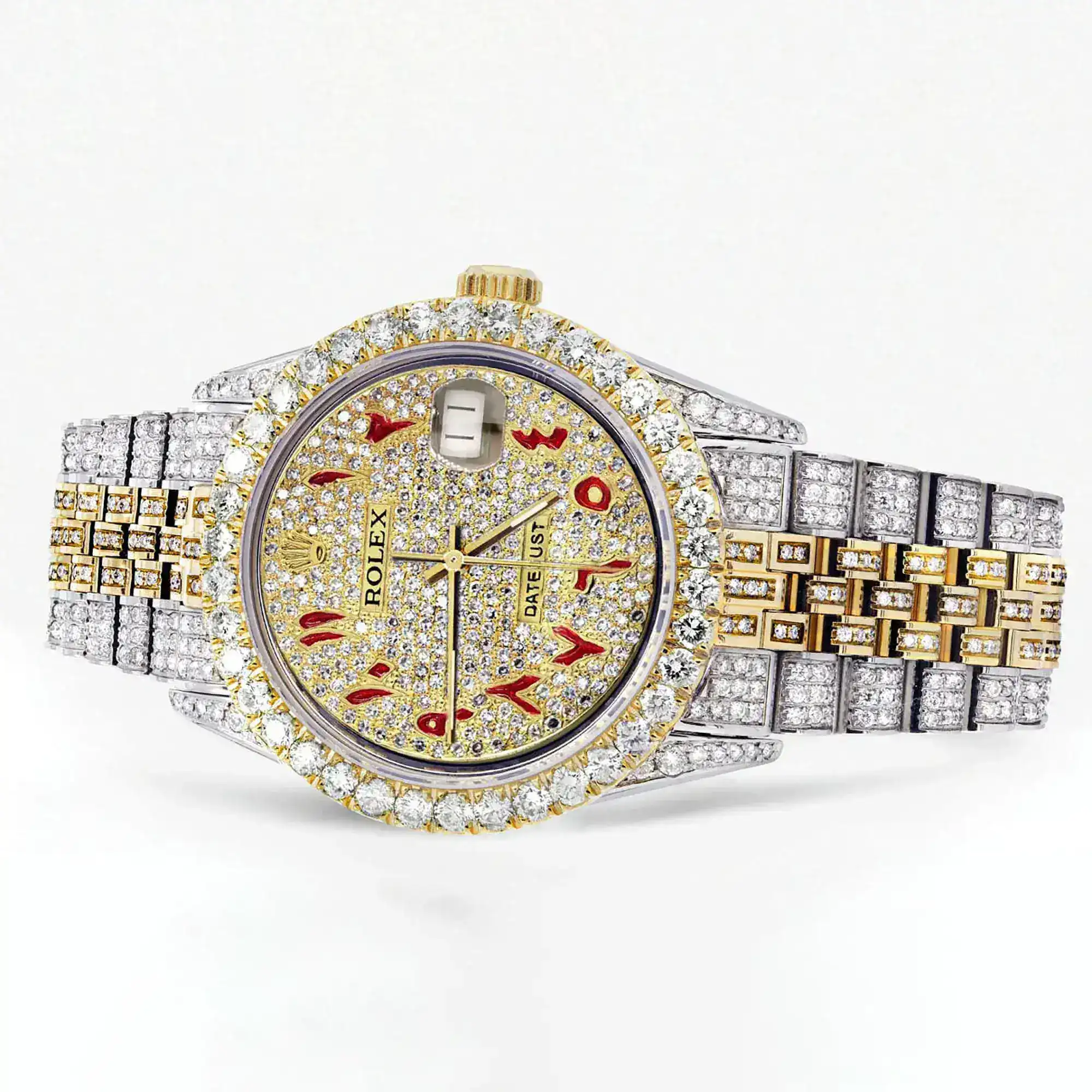 Fake Diamond Watch Iced Out Rolex Replica b015