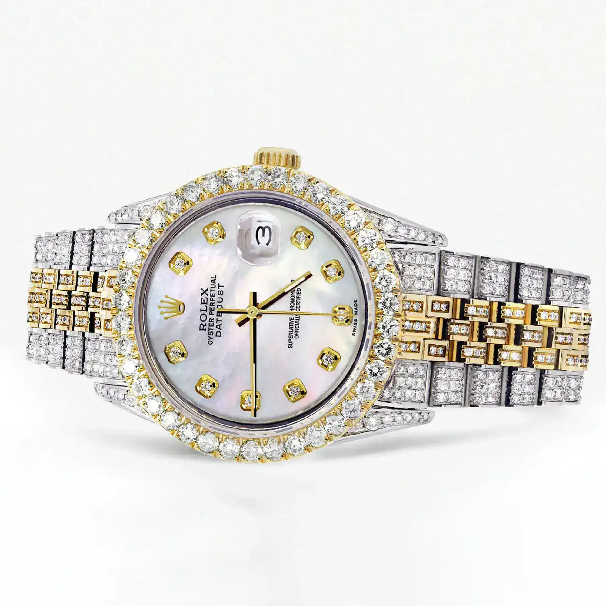 Fake Diamond Watch Iced Out Rolex Replica b019