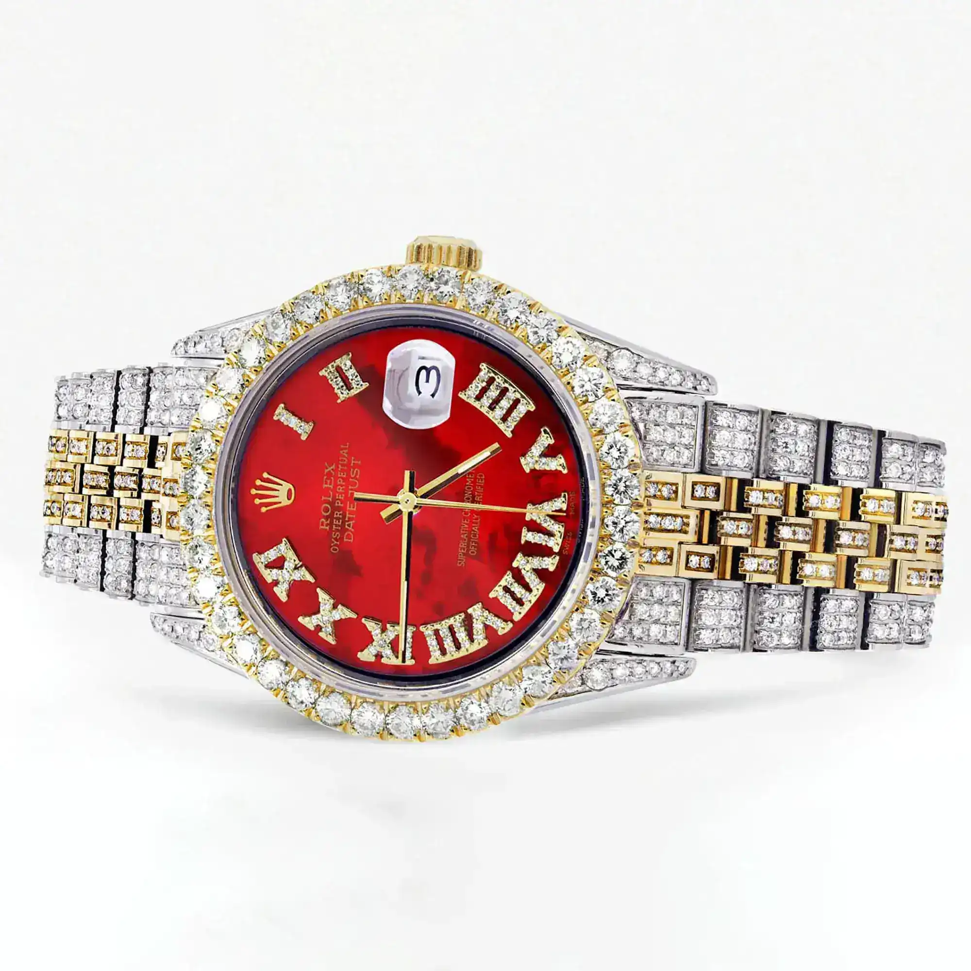 Fake Diamond Watch Iced Out Rolex Replica b021
