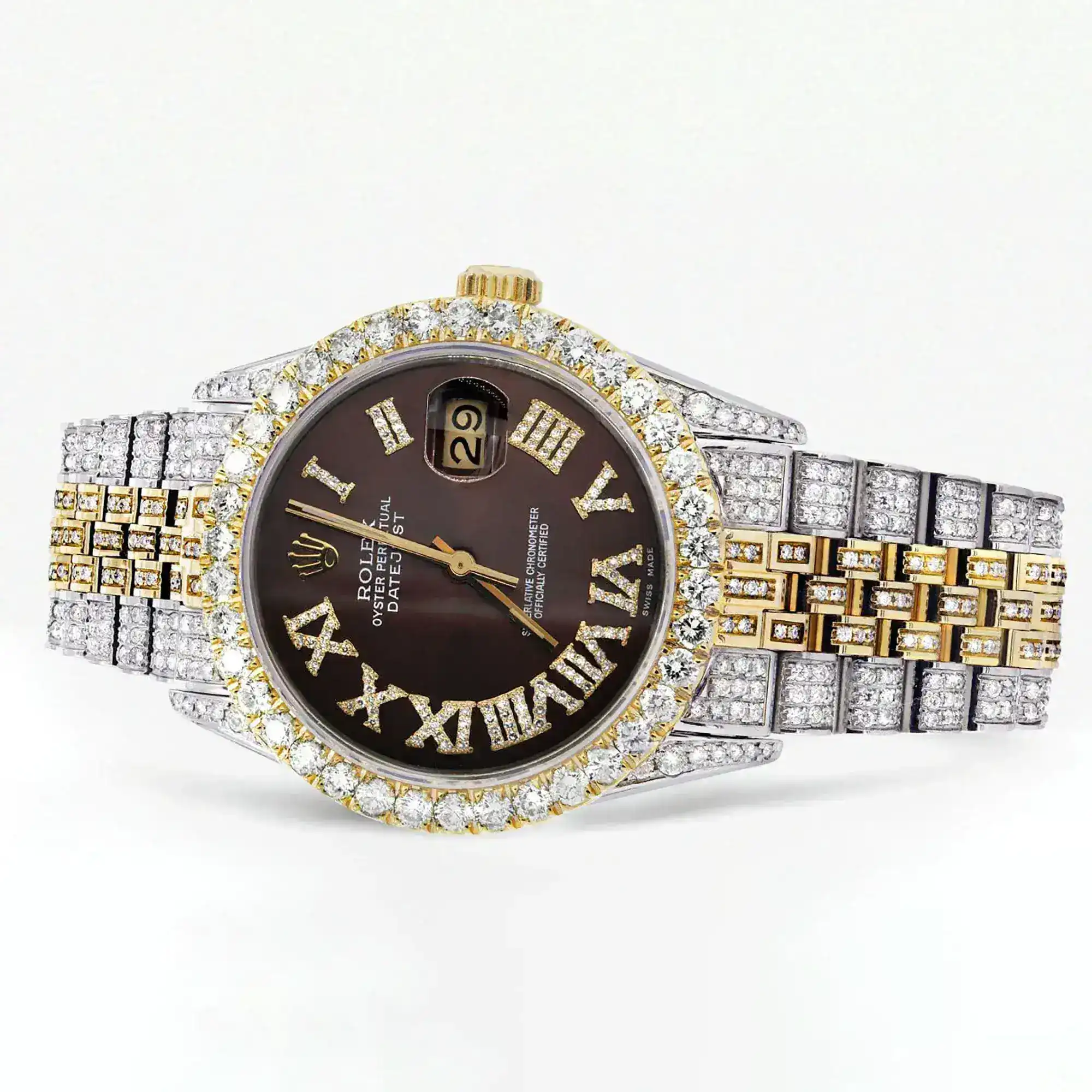 Fake Diamond Watch Iced Out Rolex Replica b023
