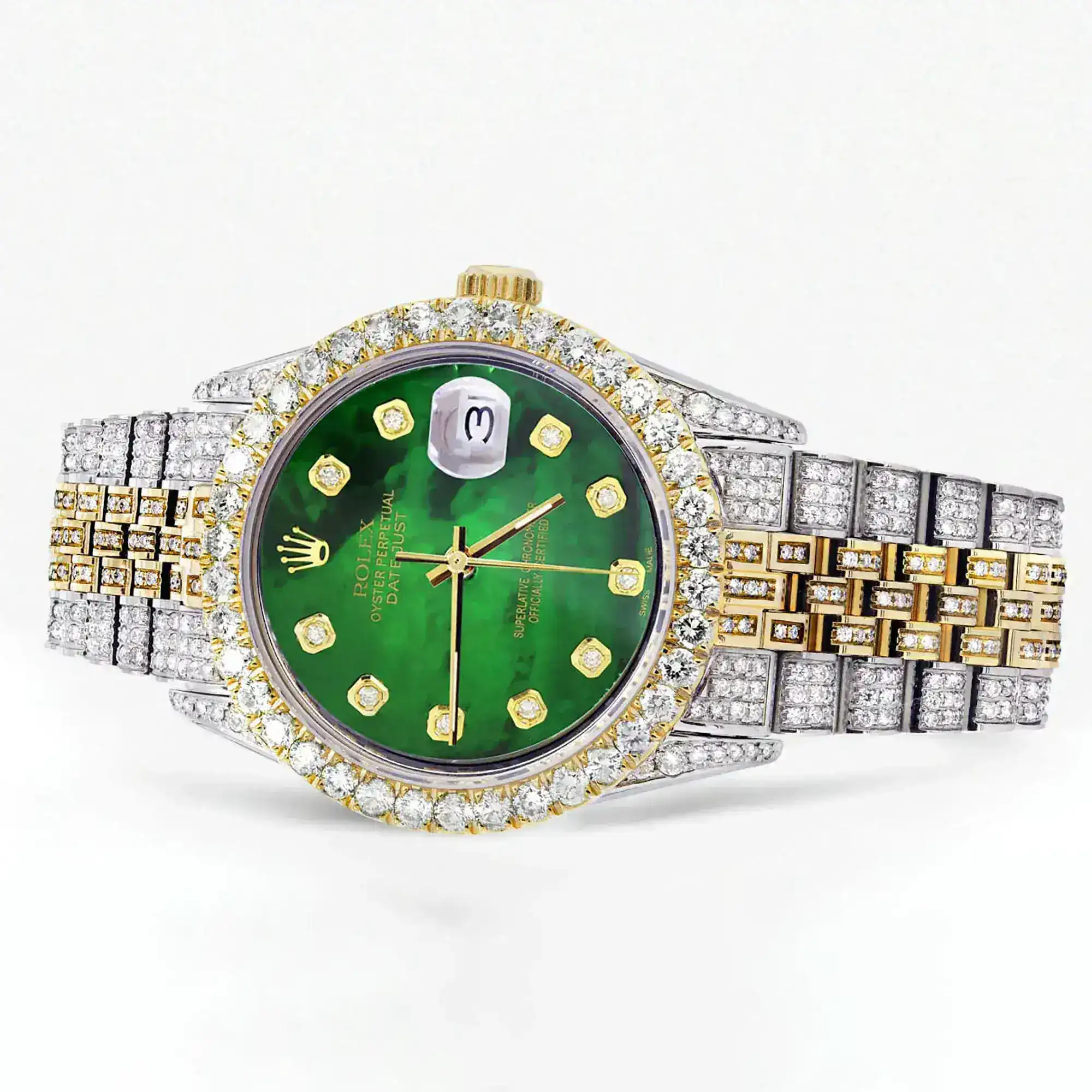 Fake Diamond Watch Iced Out Rolex Replica b025