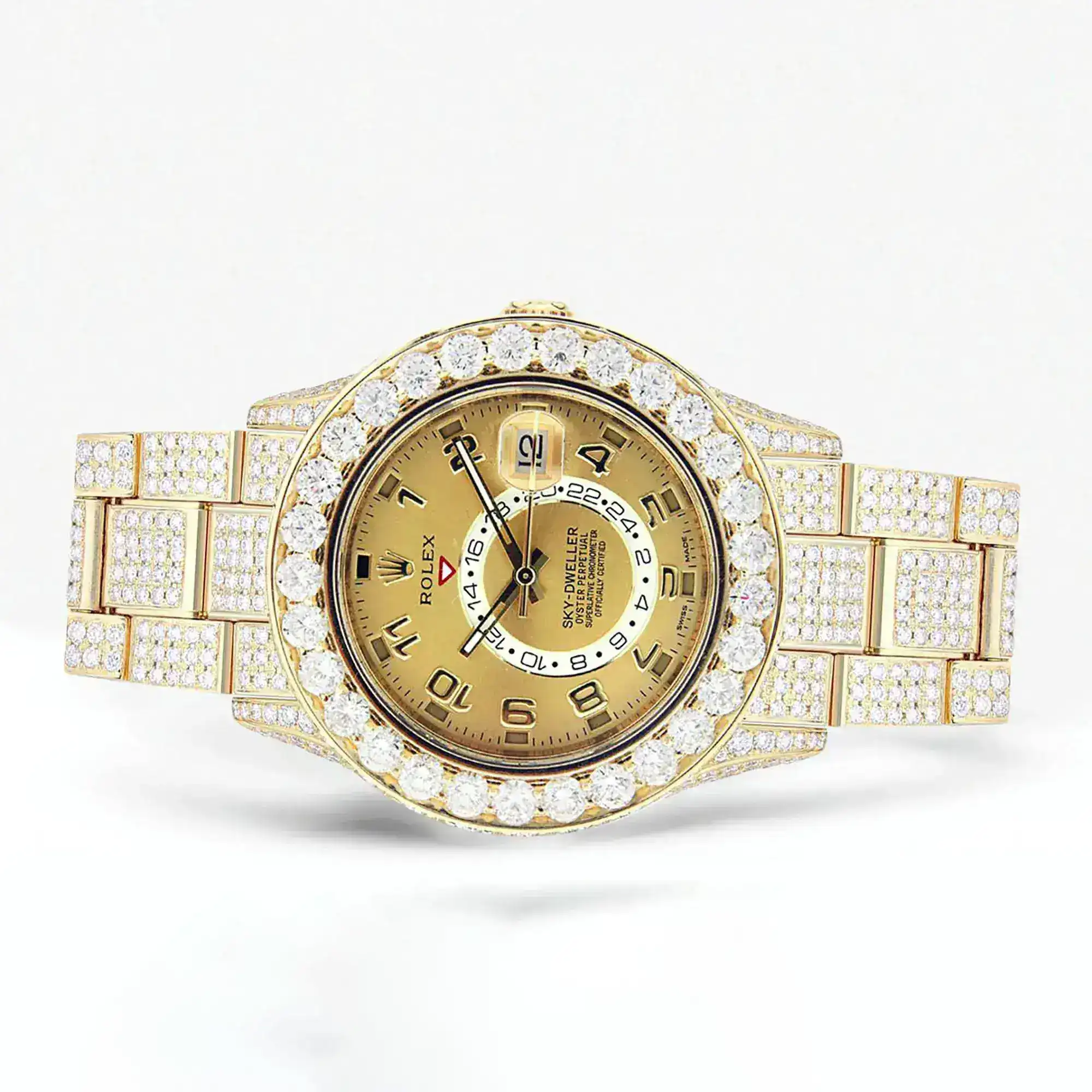 Fake Diamond Watch Iced Out Rolex Replica b035
