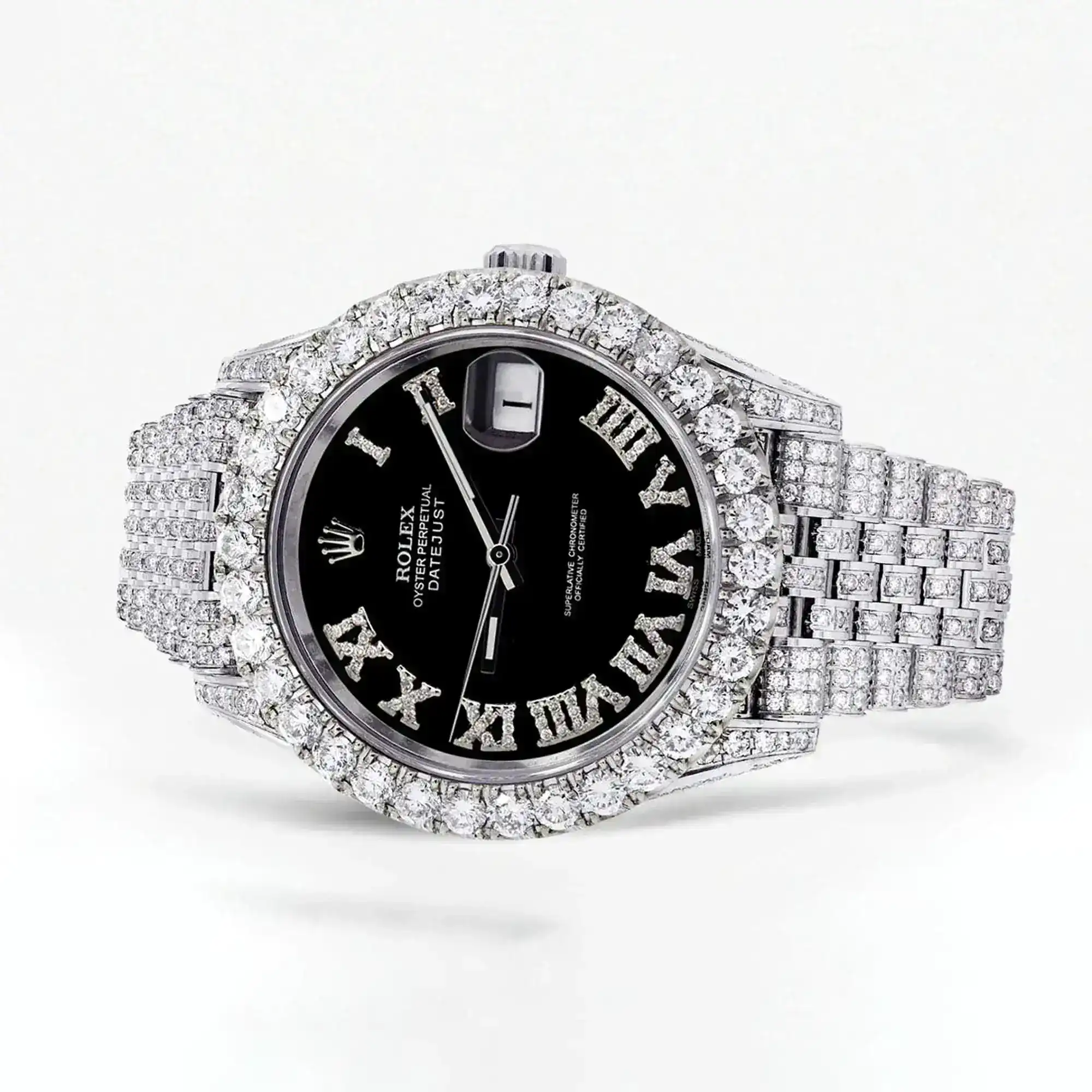 Fake Diamond Watch Iced Out Rolex Replica b041