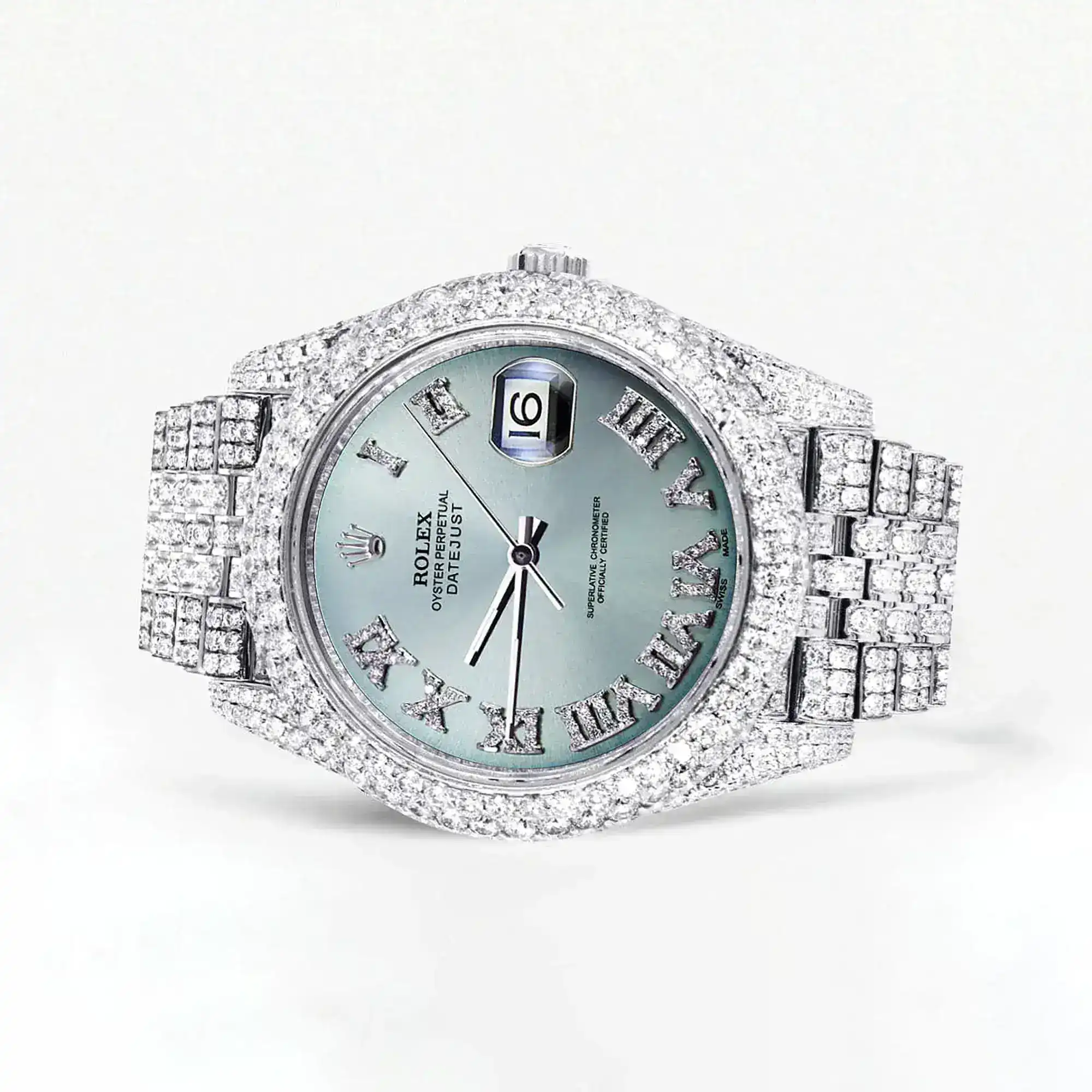 Fake Diamond Watch Iced Out Rolex Replica b056