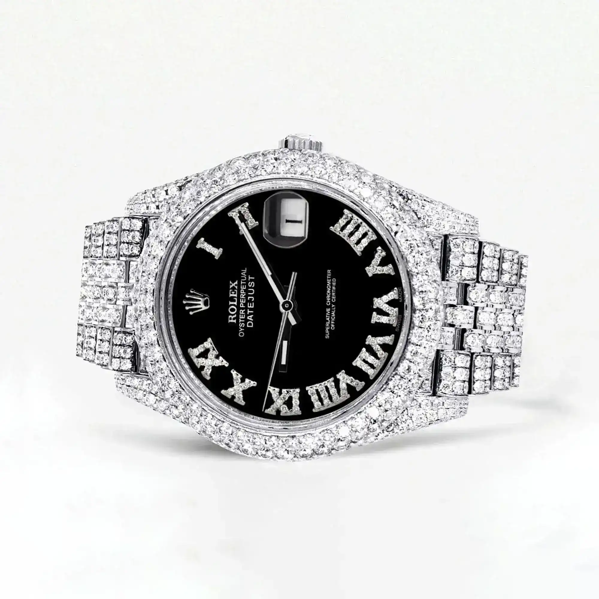 Fake Diamond Watch Iced Out Rolex Replica b058