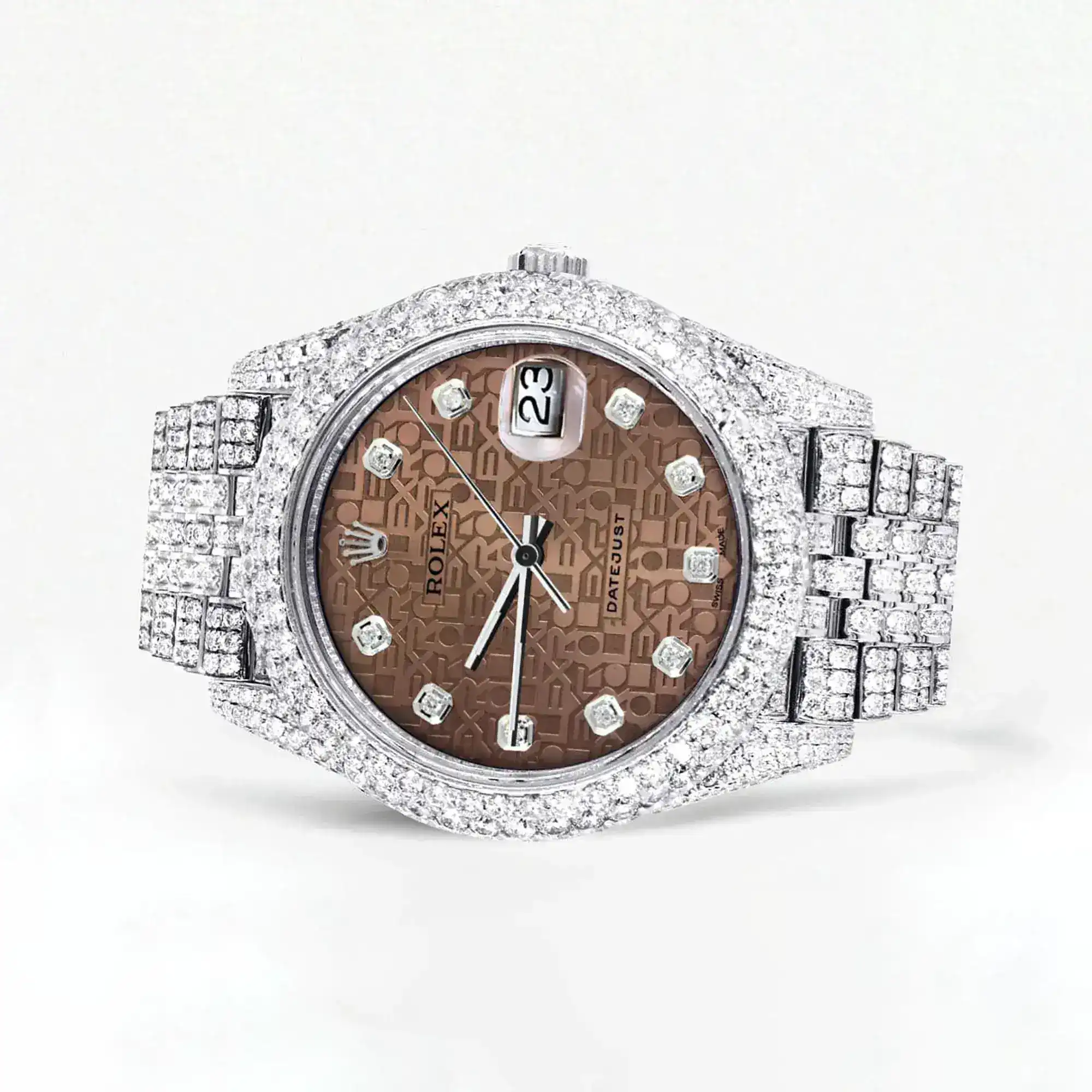 Fake Diamond Watch Iced Out Rolex Replica b062