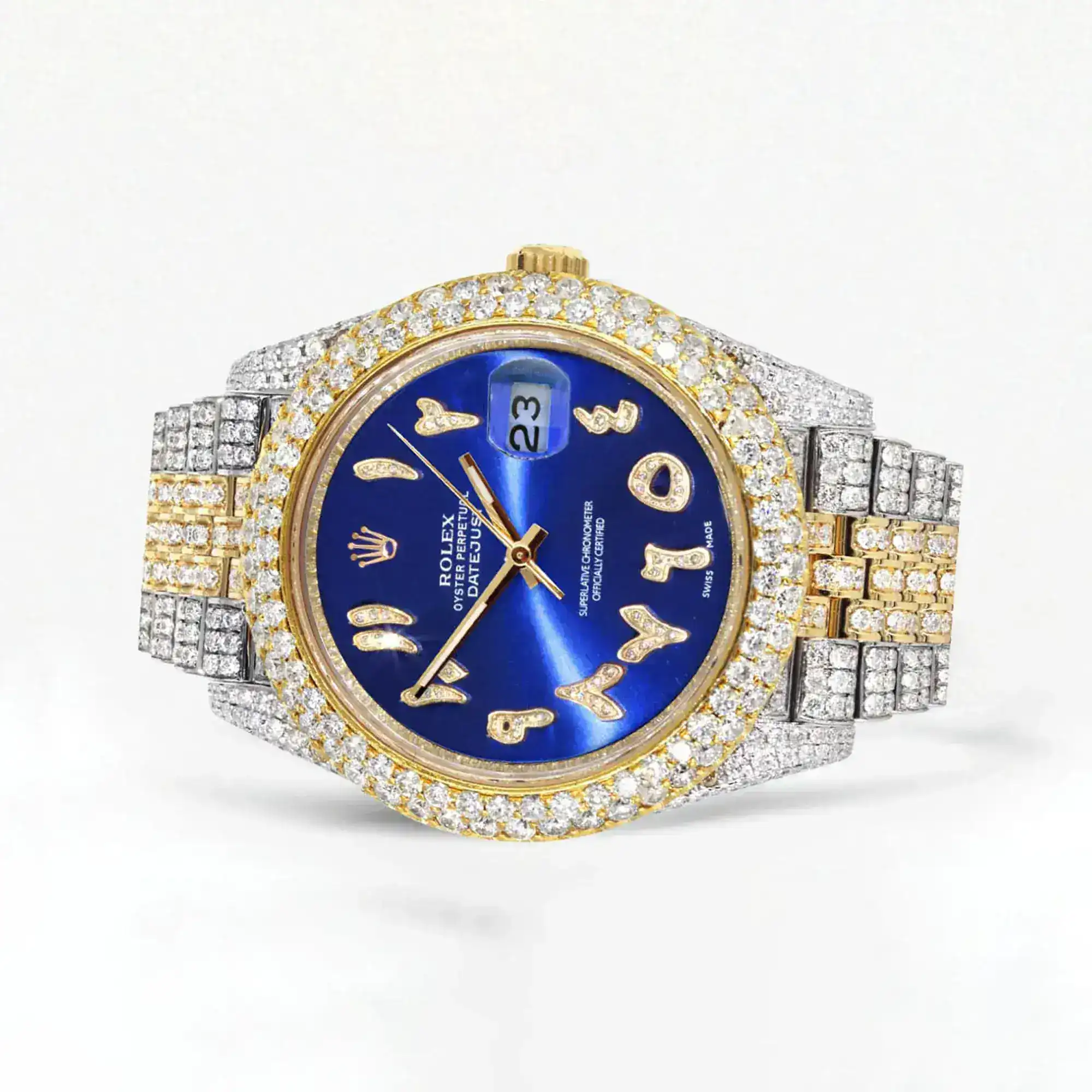 Fake Diamond Watch Iced Out Rolex Replica b076