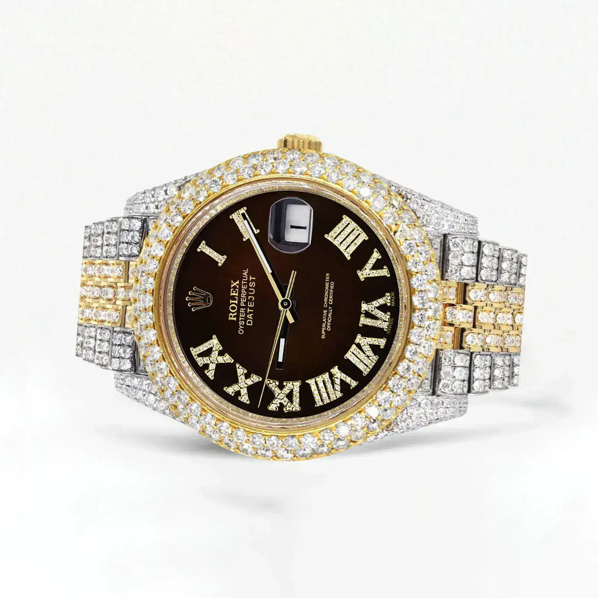 Fake Diamond Watch Iced Out Rolex Replica b078