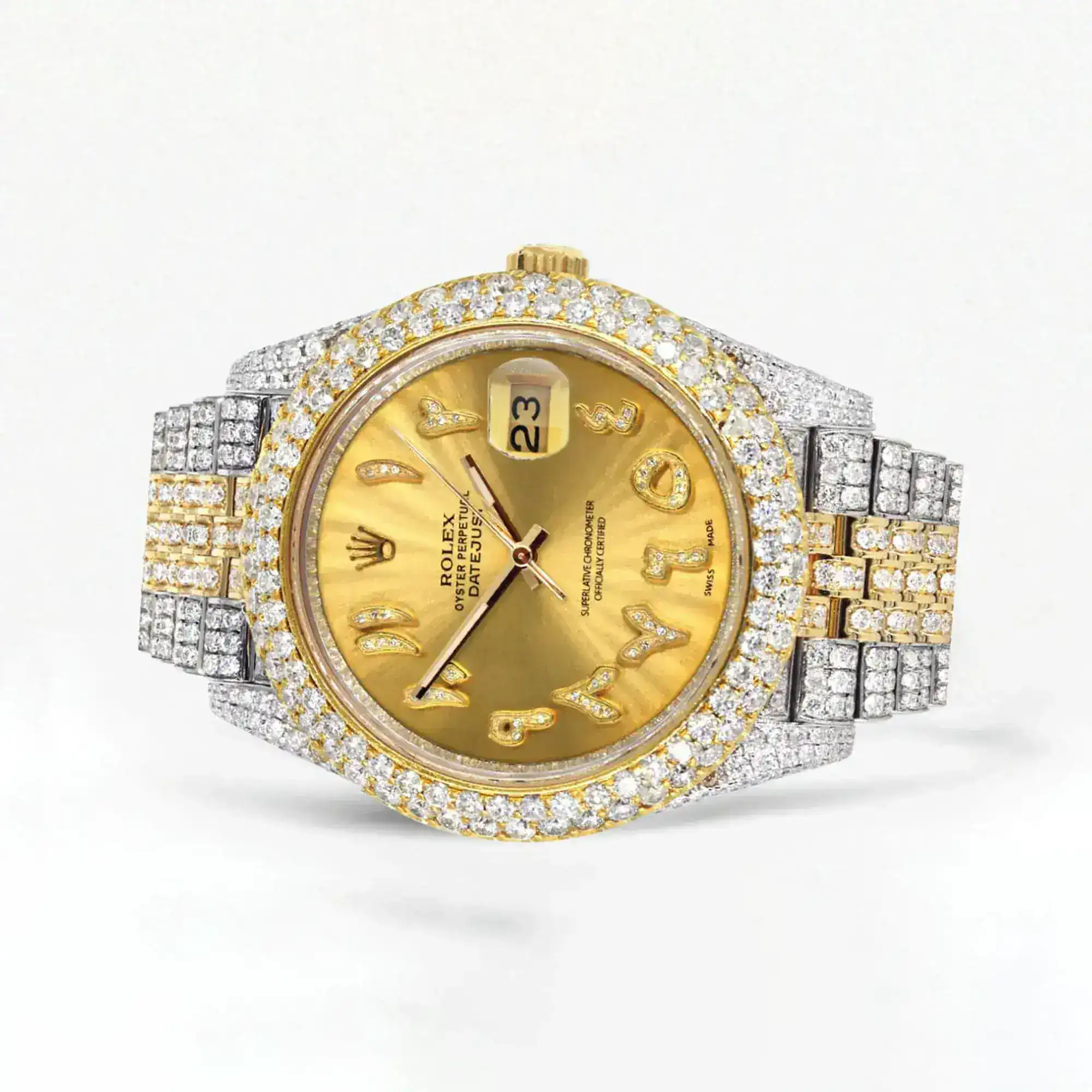 Fake Diamond Watch Iced Out Rolex Replica b080