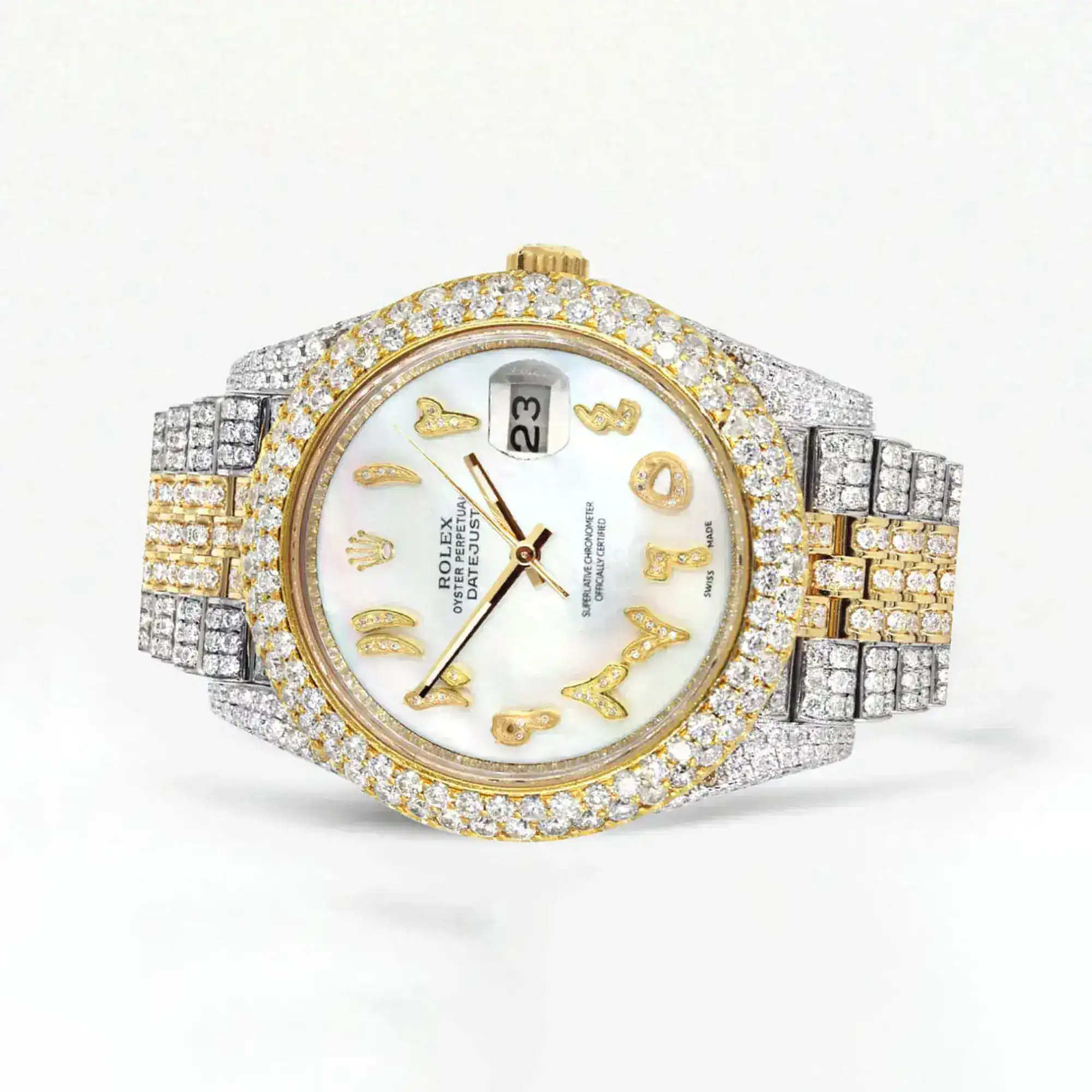 Fake Diamond Watch Iced Out Rolex Replica b082