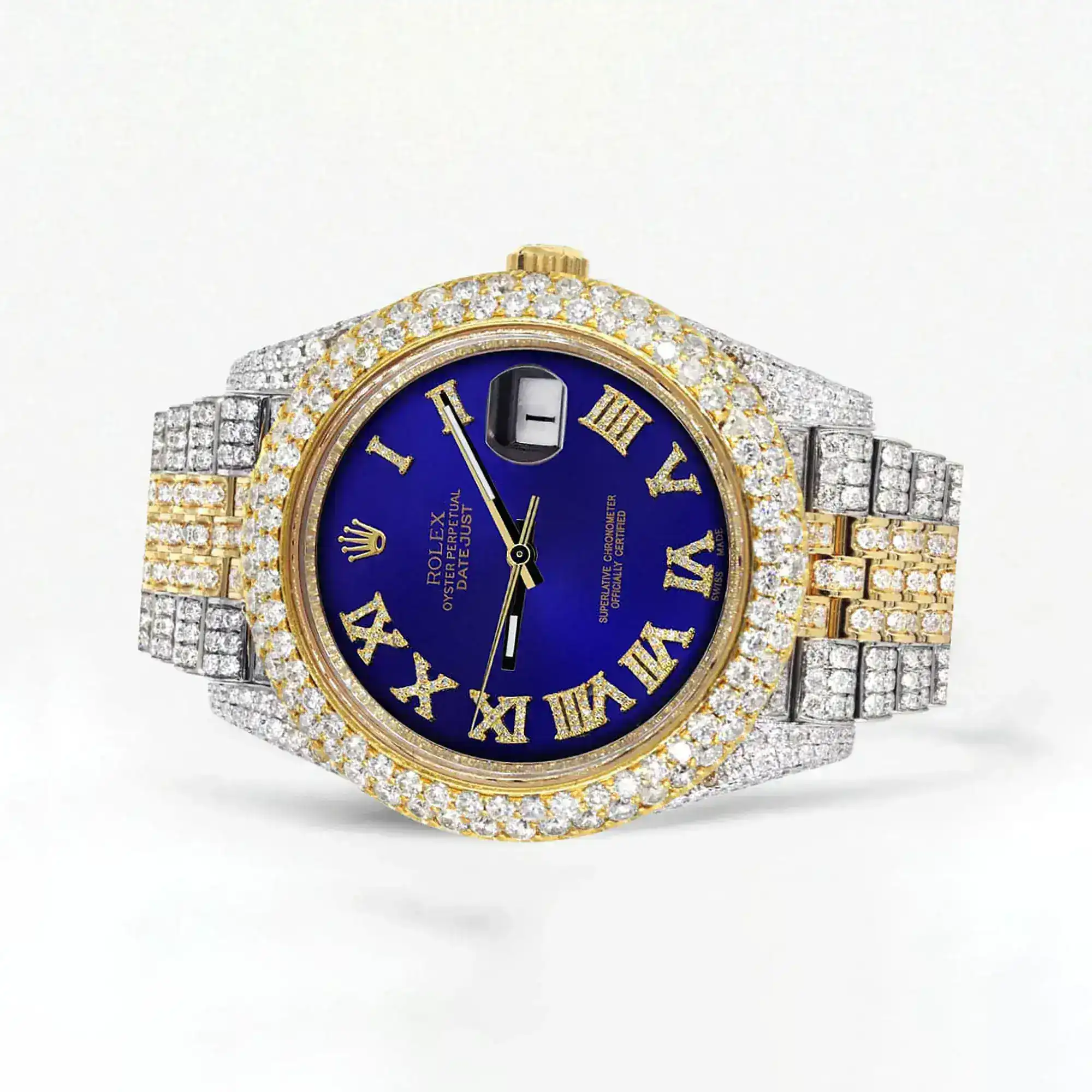 Fake Diamond Watch Iced Out Rolex Replica b084