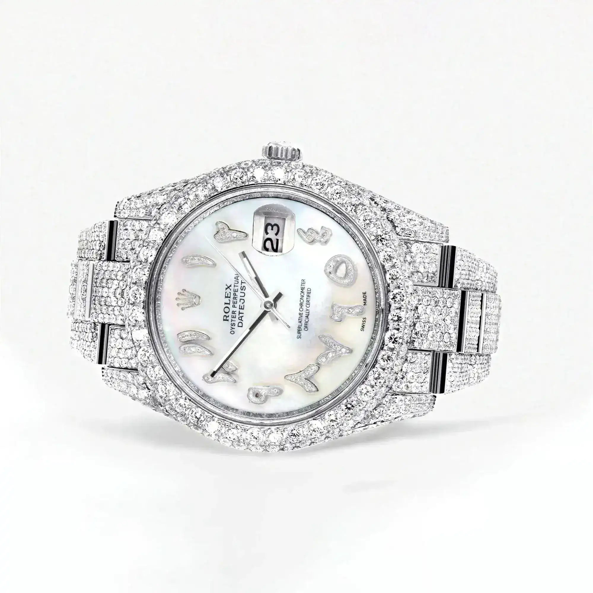 Fake Diamond Watch Iced Out Rolex Replica b090