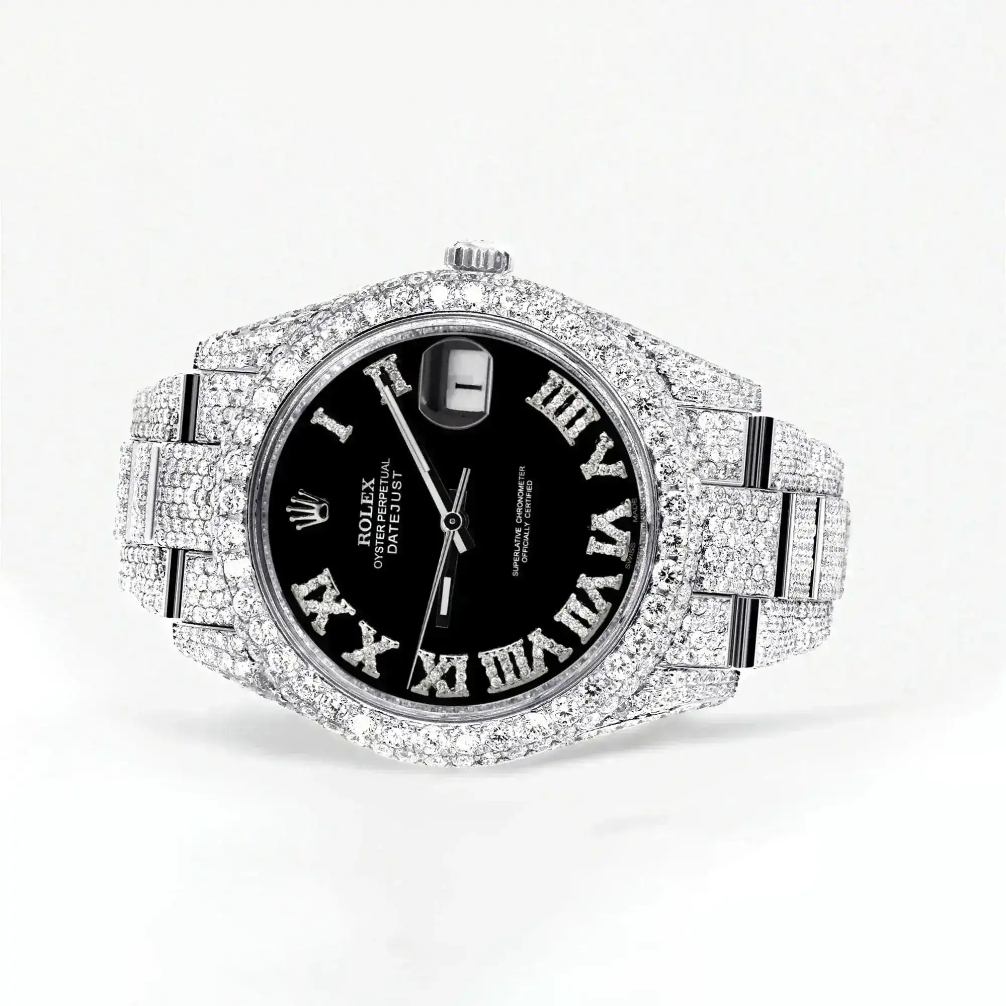 Fake Diamond Watch Iced Out Rolex Replica b092