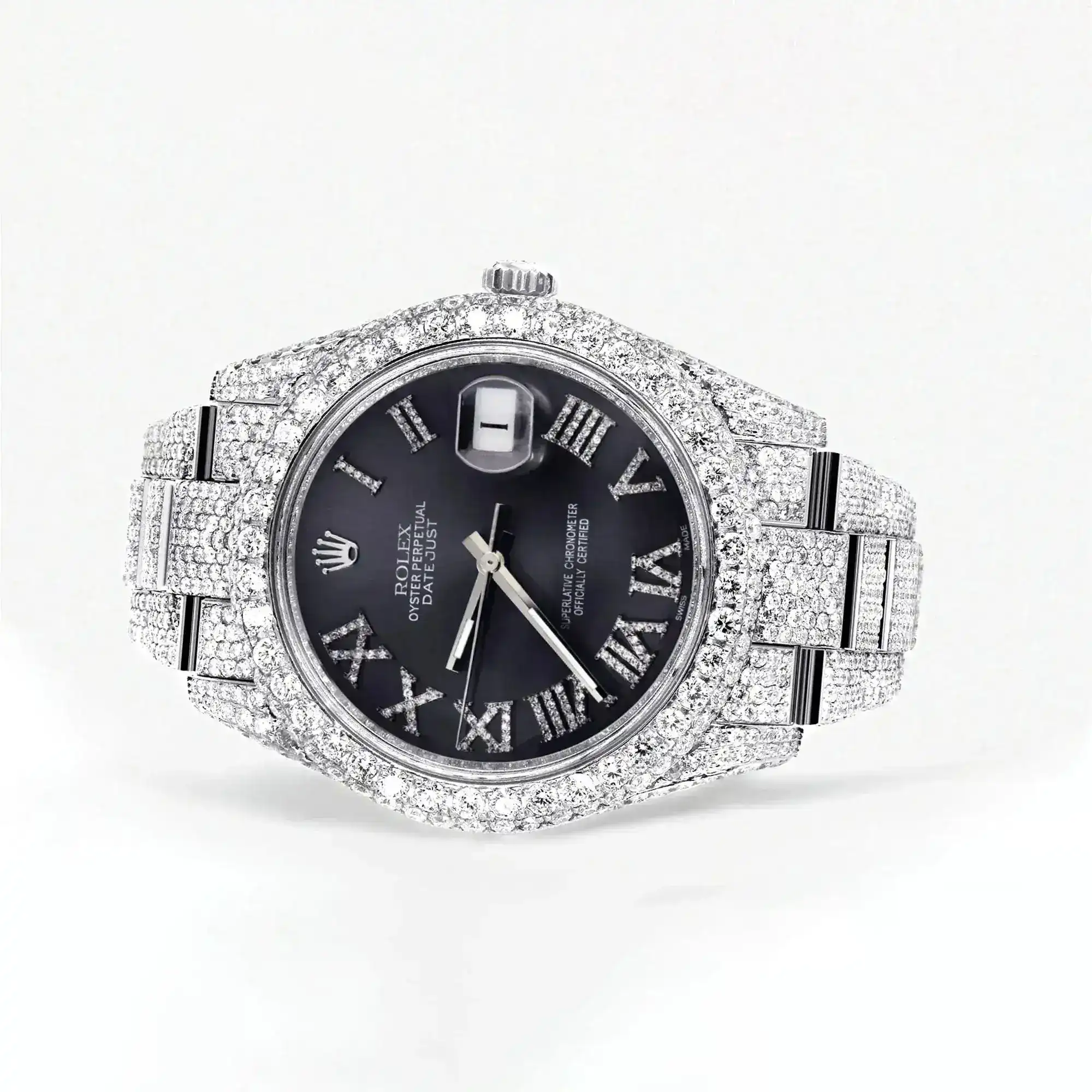 Fake Diamond Watch Iced Out Rolex Replica b099
