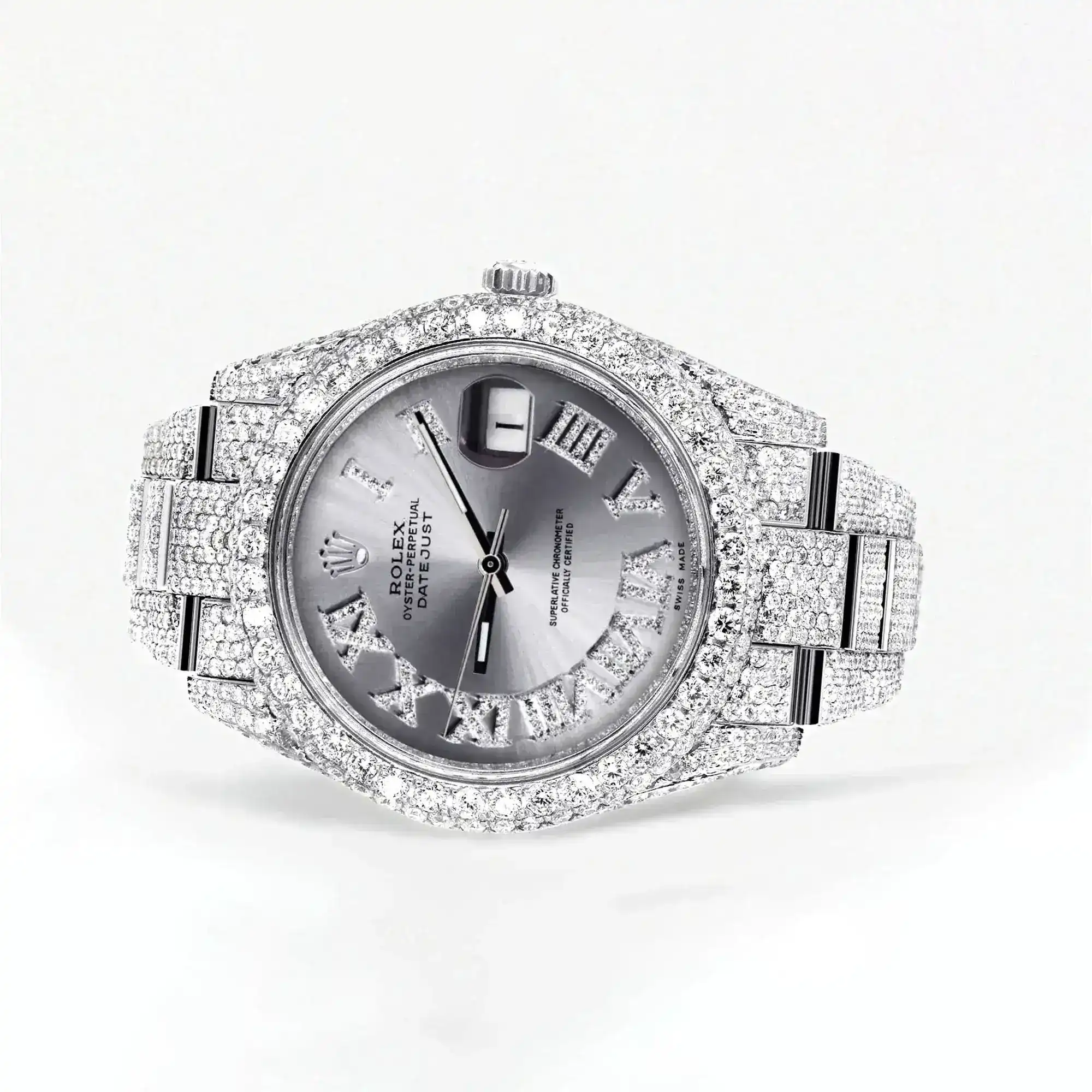 Fake Diamond Watch Iced Out Rolex Replica b106