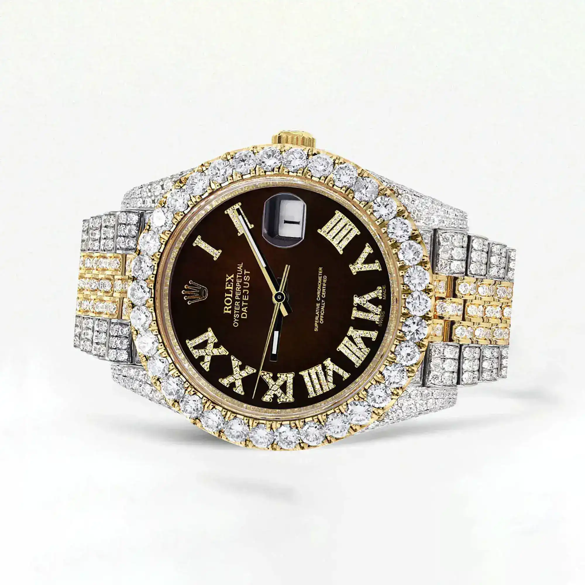 Fake Diamond Watch Iced Out Rolex Replica b122
