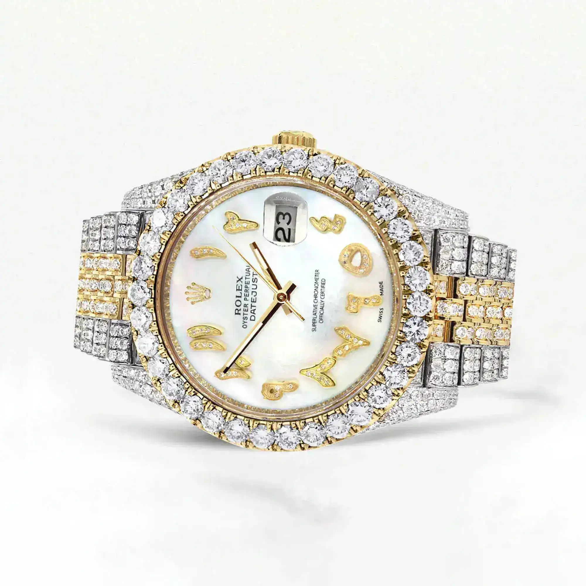 Fake Diamond Watch Iced Out Rolex Replica b126