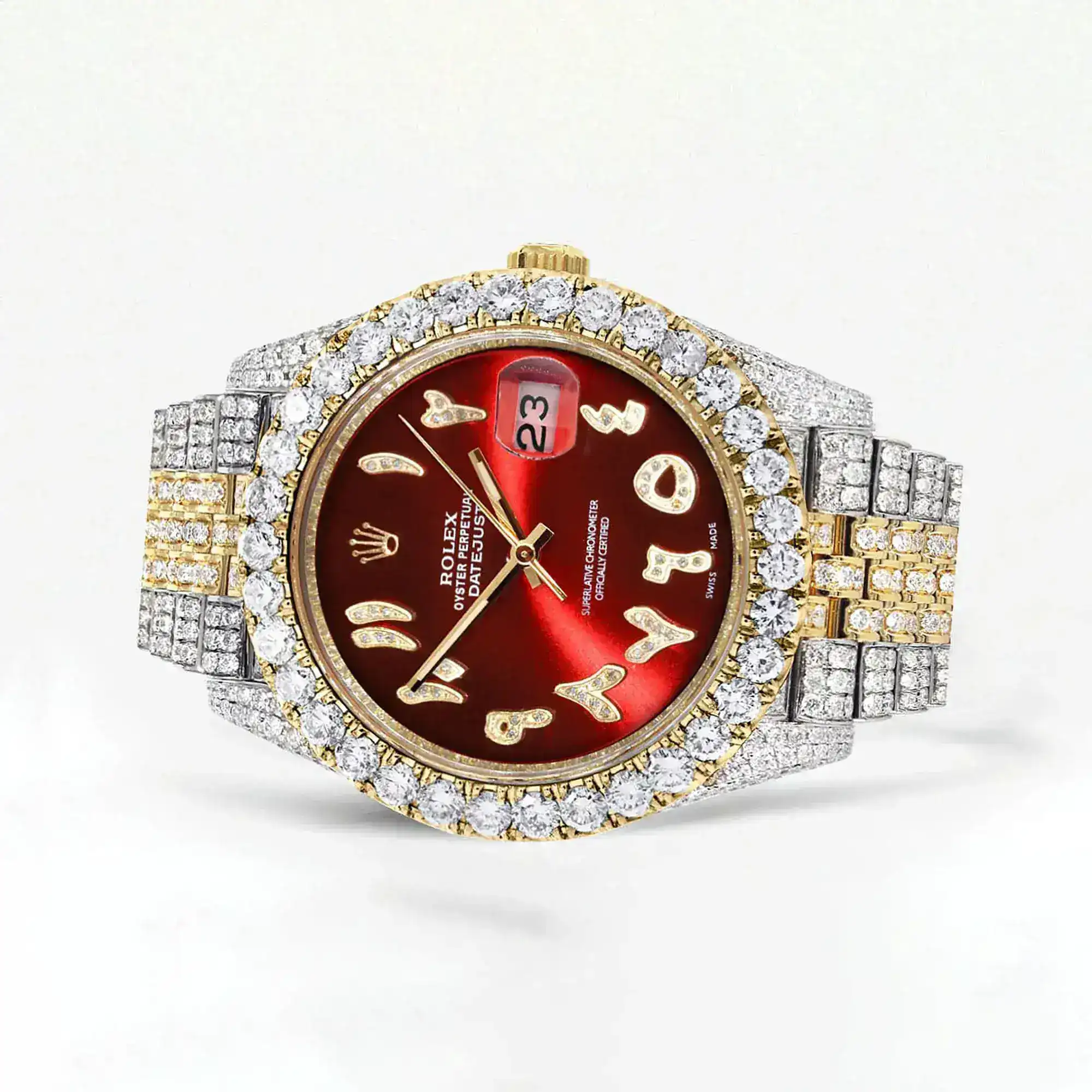 Fake Diamond Watch Iced Out Rolex Replica b128