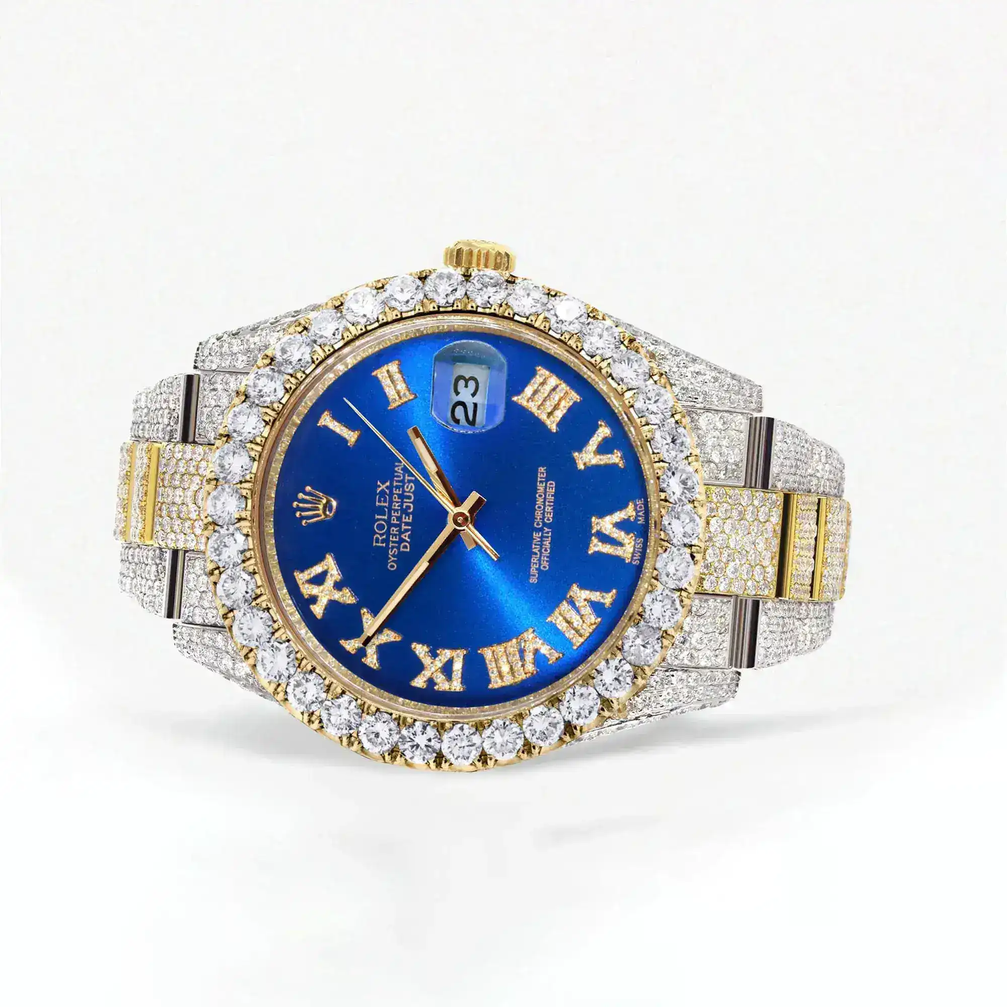 Fake Diamond Watch Iced Out Rolex Replica b137