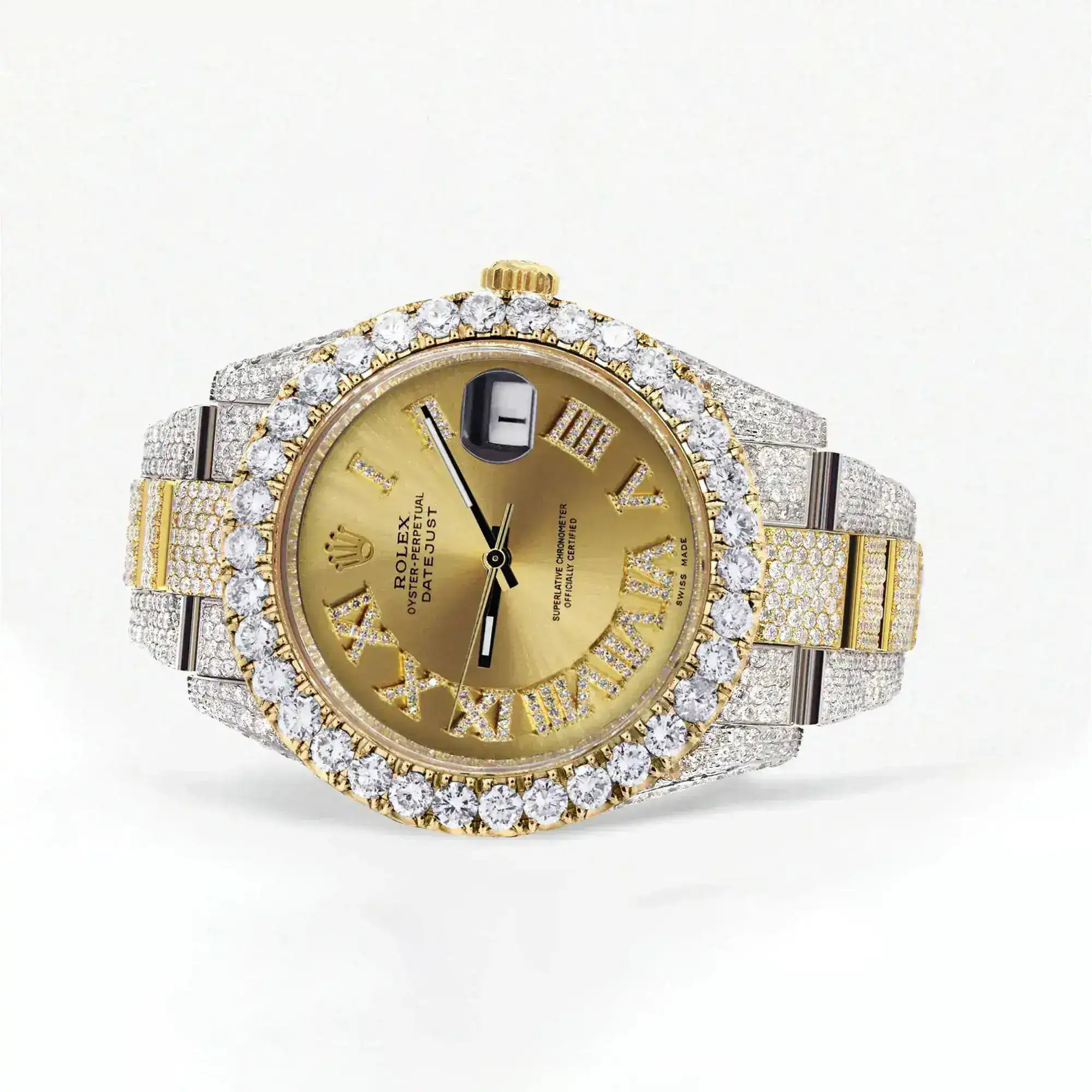Fake Diamond Watch Iced Out Rolex Replica b141