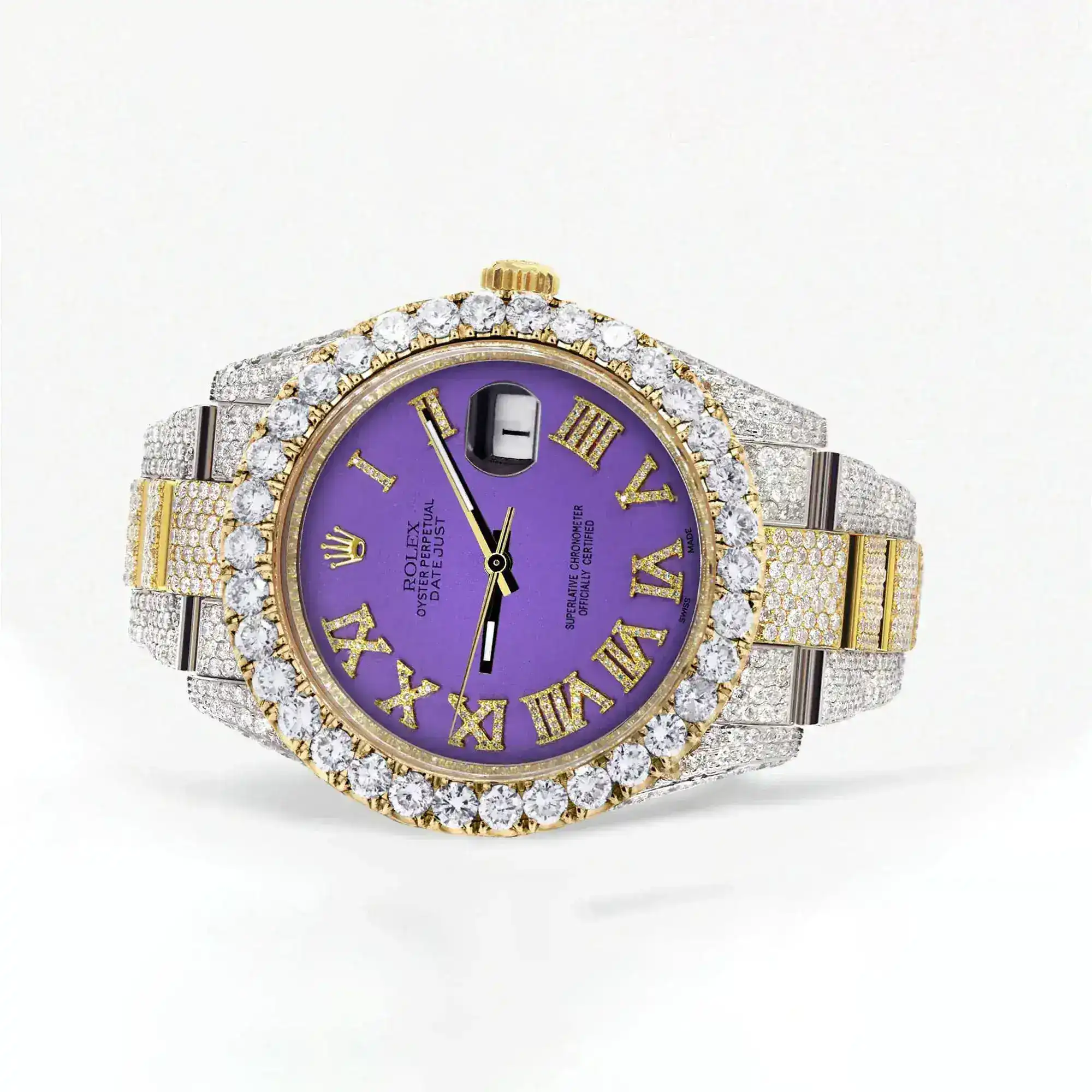 Fake Diamond Watch Iced Out Rolex Replica b142