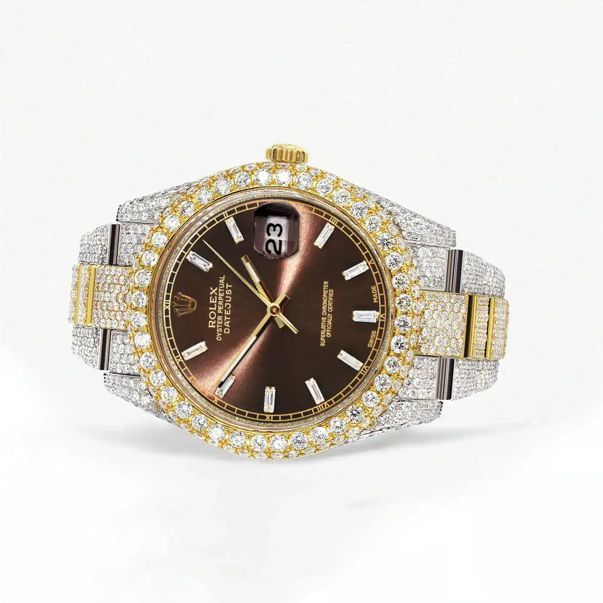 Fake Diamond Watch Iced Out Rolex Replica b146