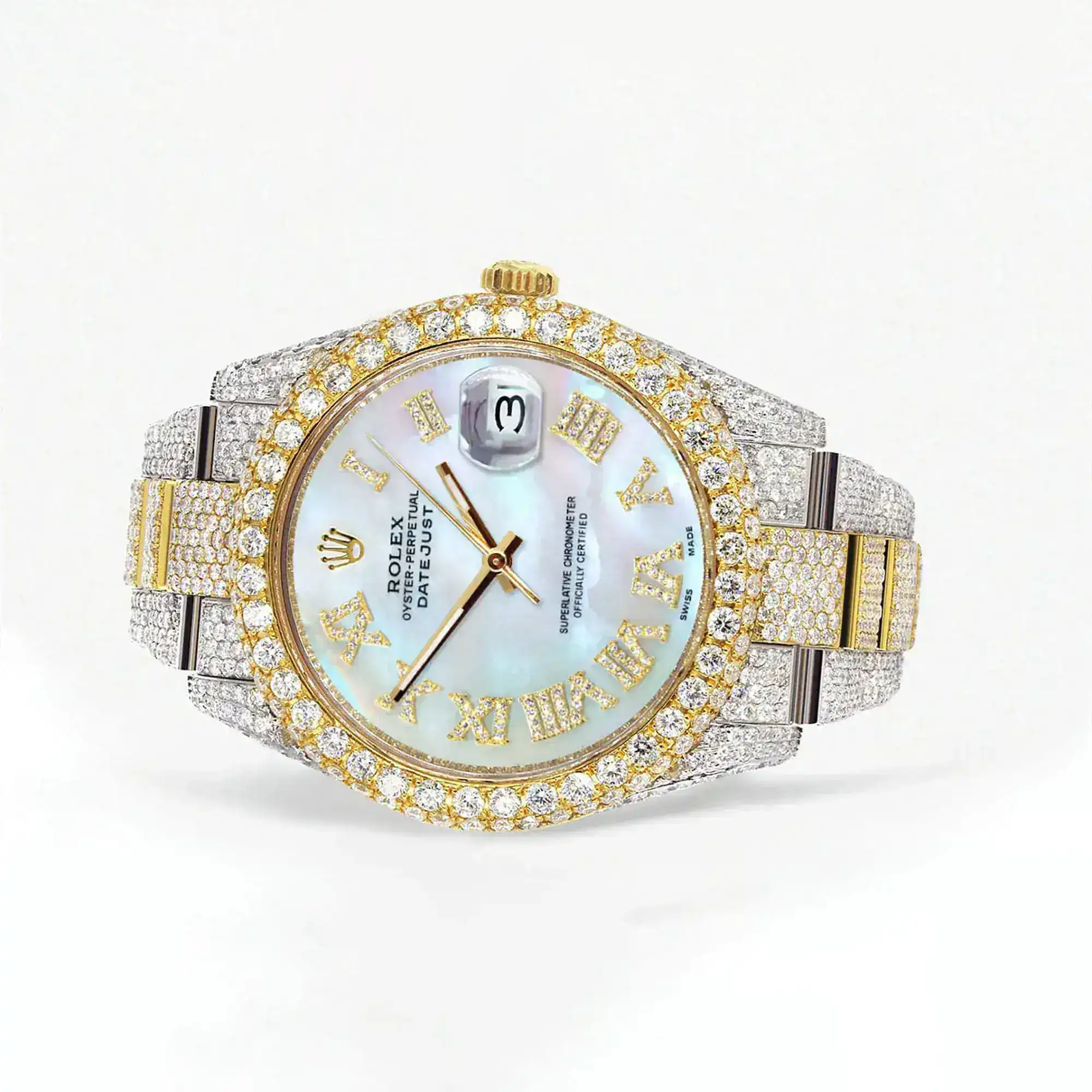 Fake Diamond Watch Iced Out Rolex Replica b151