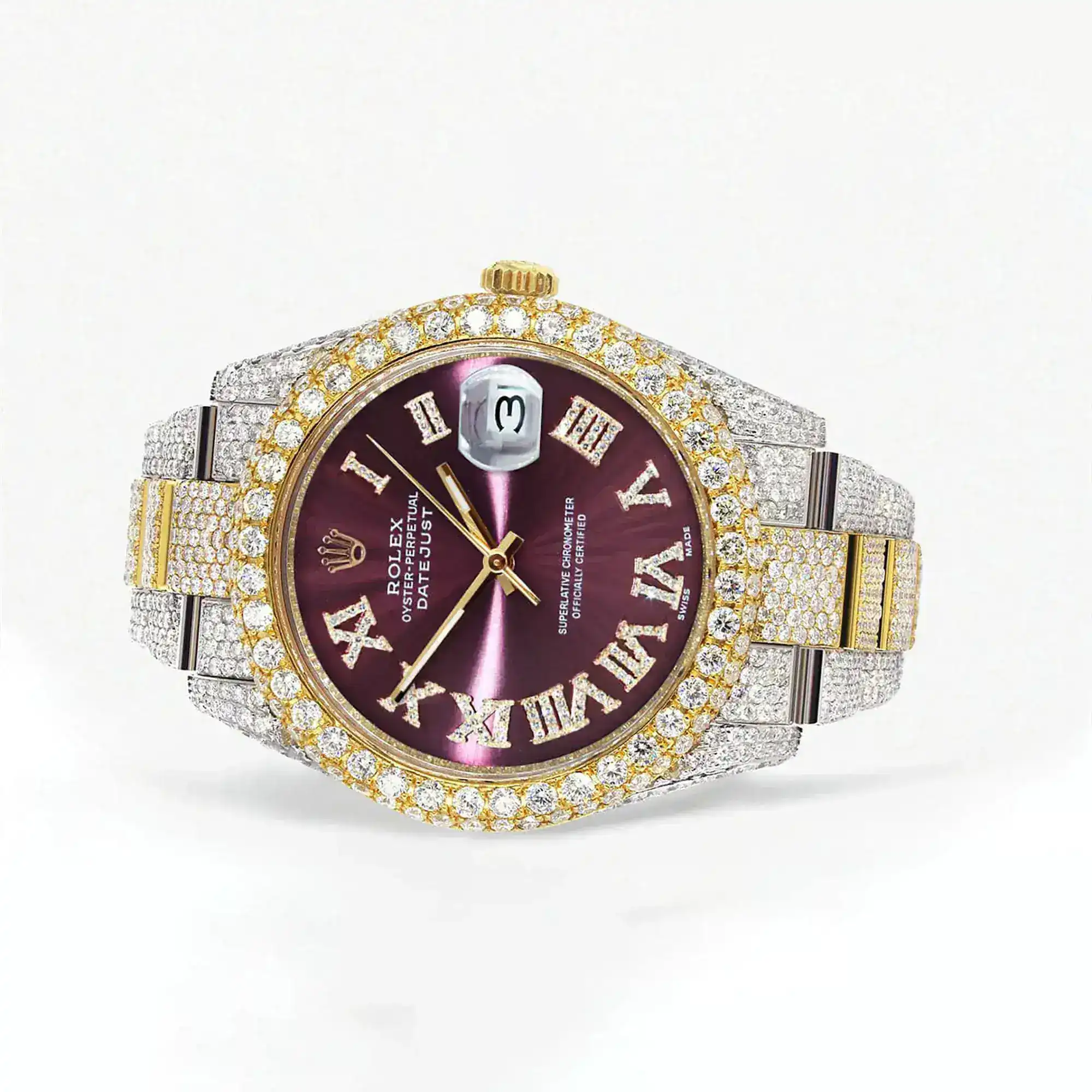 Fake Diamond Watch Iced Out Rolex Replica b152