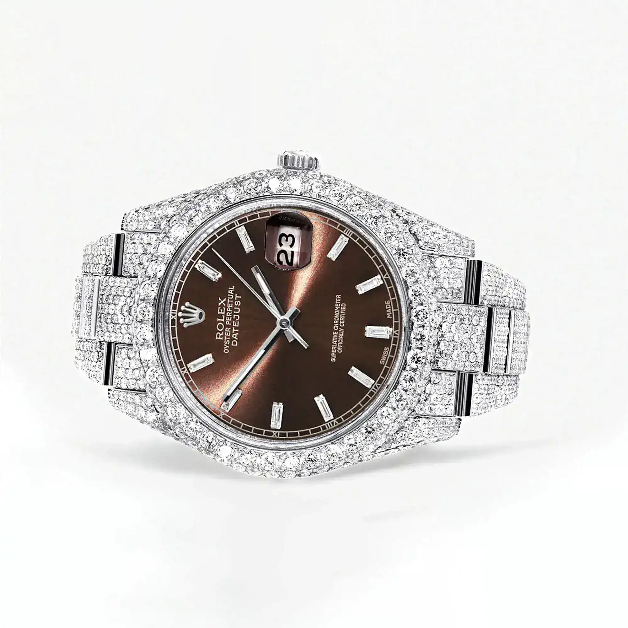 Fake Diamond Watch Iced Out Rolex Replica b156