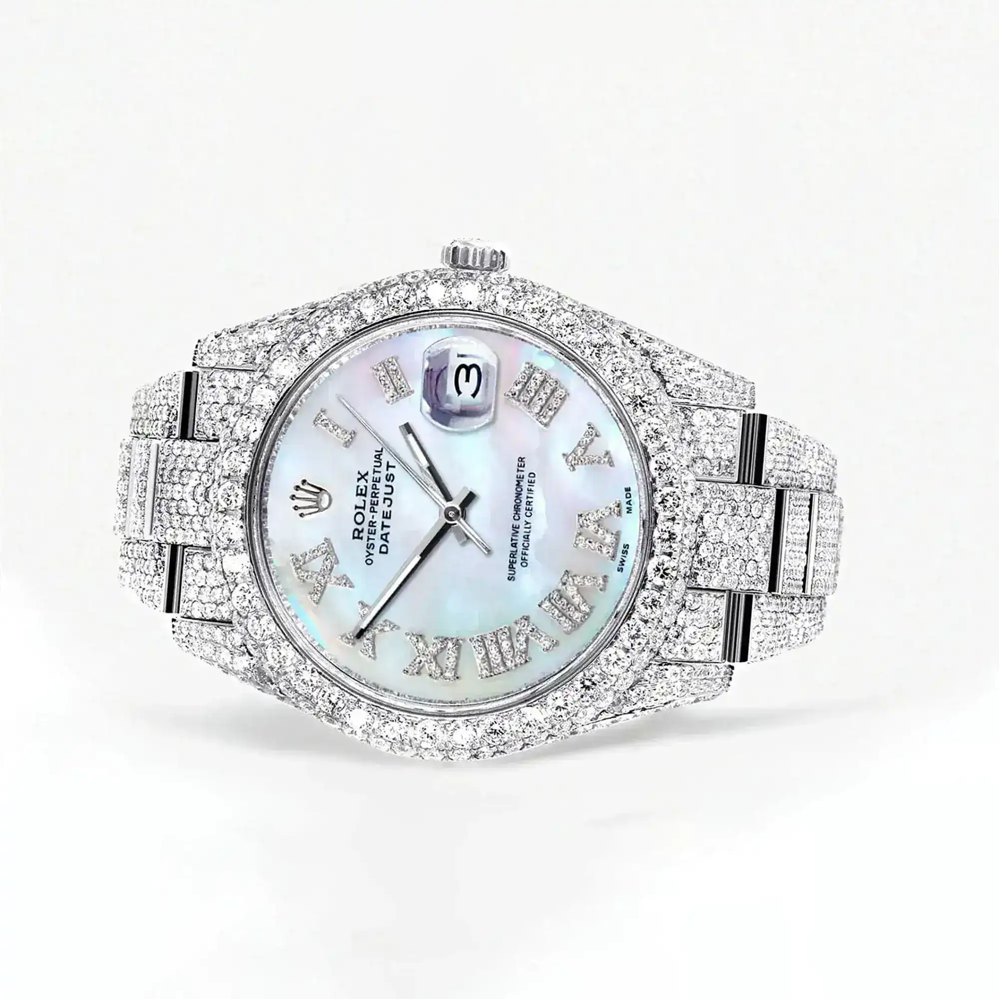 Fake Diamond Watch Iced Out Rolex Replica b160