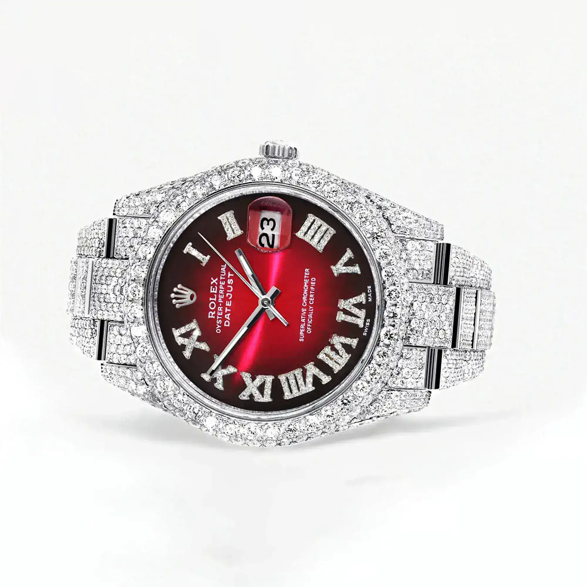 Fake Diamond Watch Iced Out Rolex Replica b162