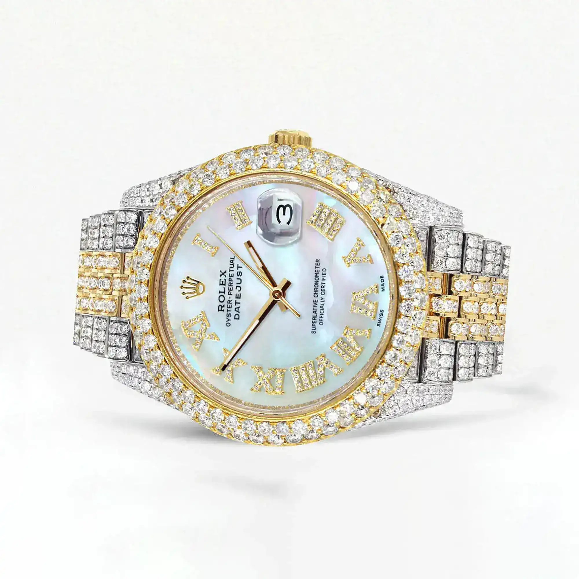 Fake Diamond Watch Iced Out Rolex Replica b165