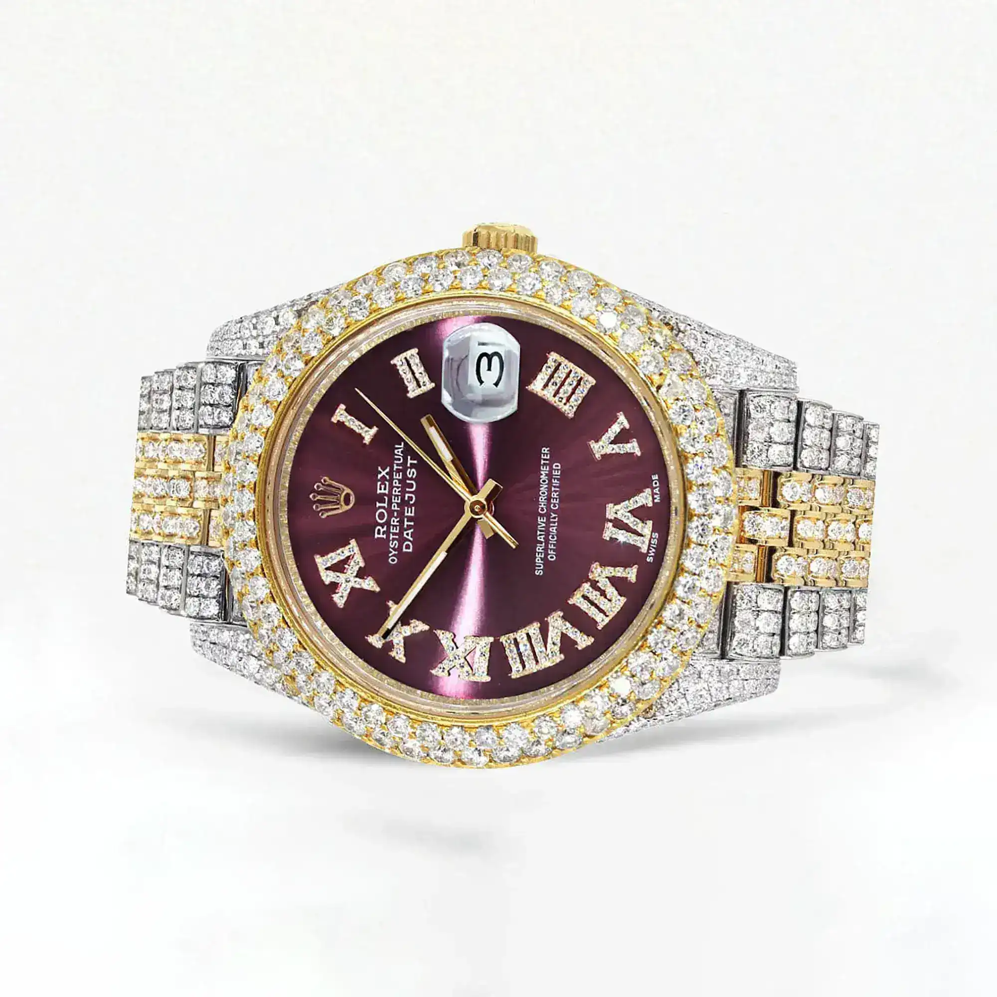 Fake Diamond Watch Iced Out Rolex Replica b166