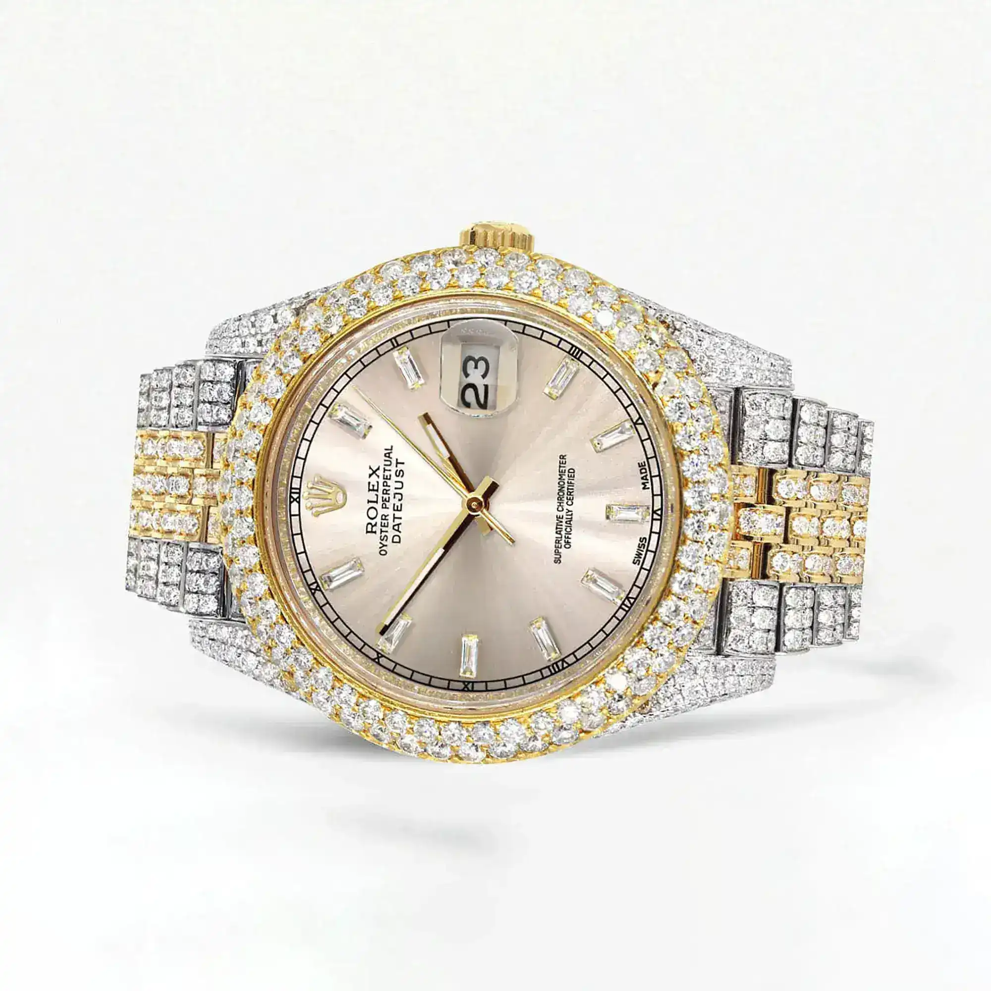 Fake Diamond Watch Iced Out Rolex Replica b168
