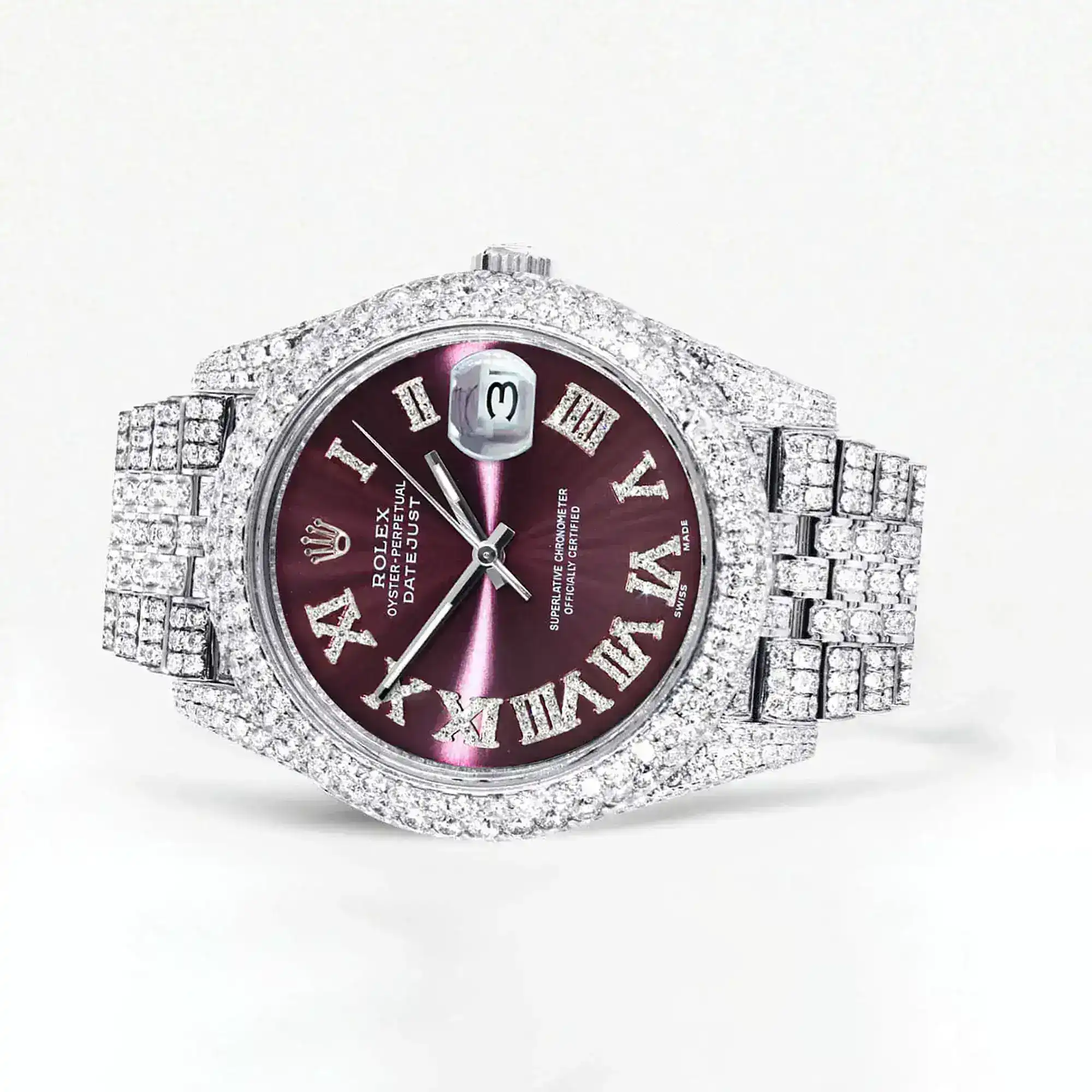 Fake Diamond Watch Iced Out Rolex Replica b174