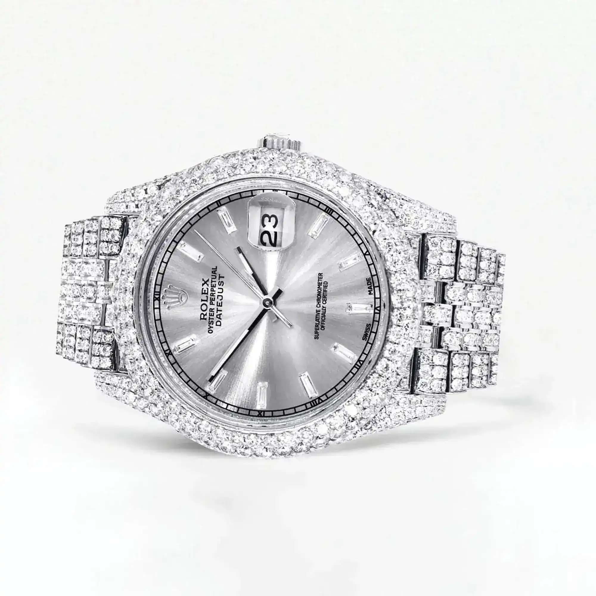 Fake Diamond Watch Iced Out Rolex Replica b176