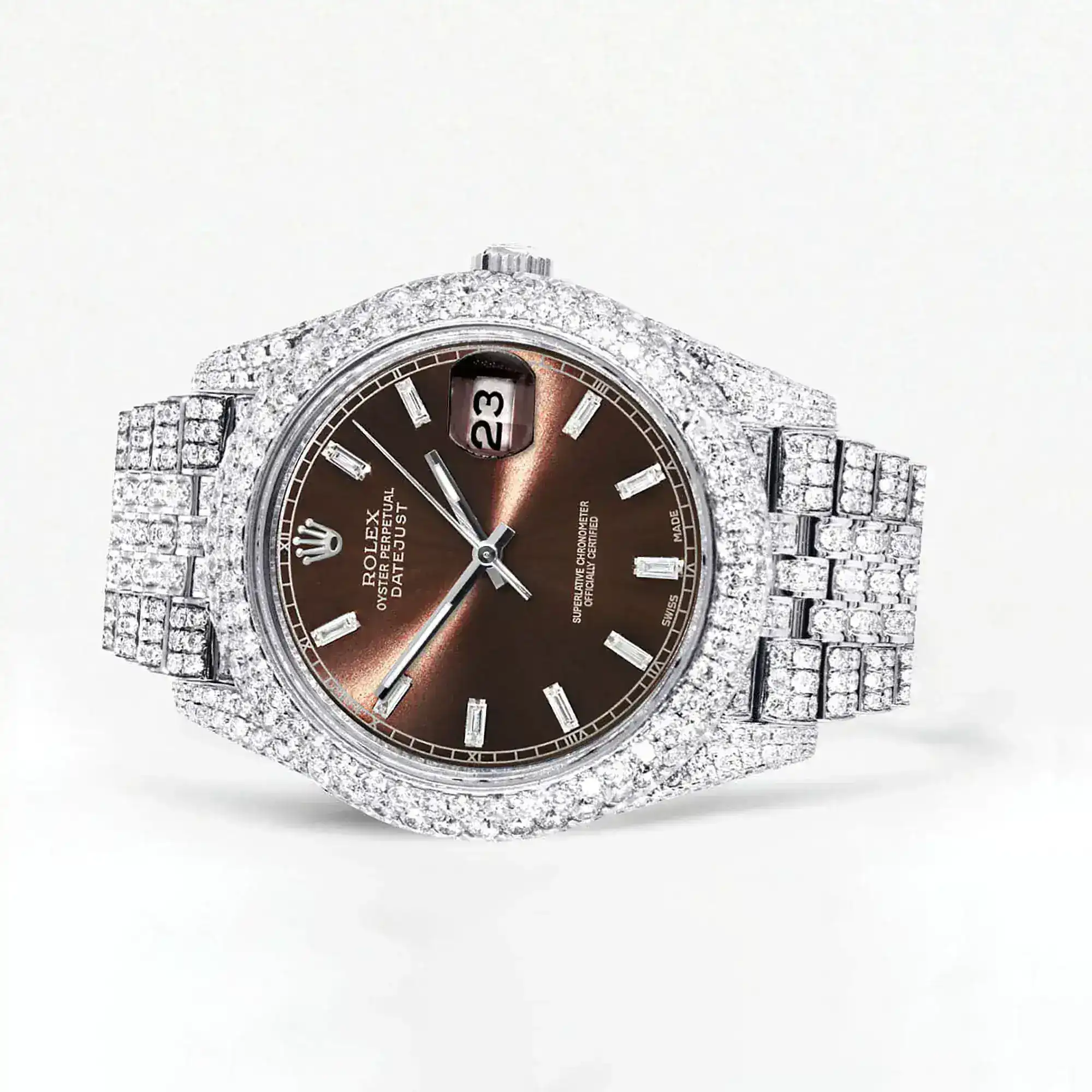 Fake Diamond Watch Iced Out Rolex Replica b178