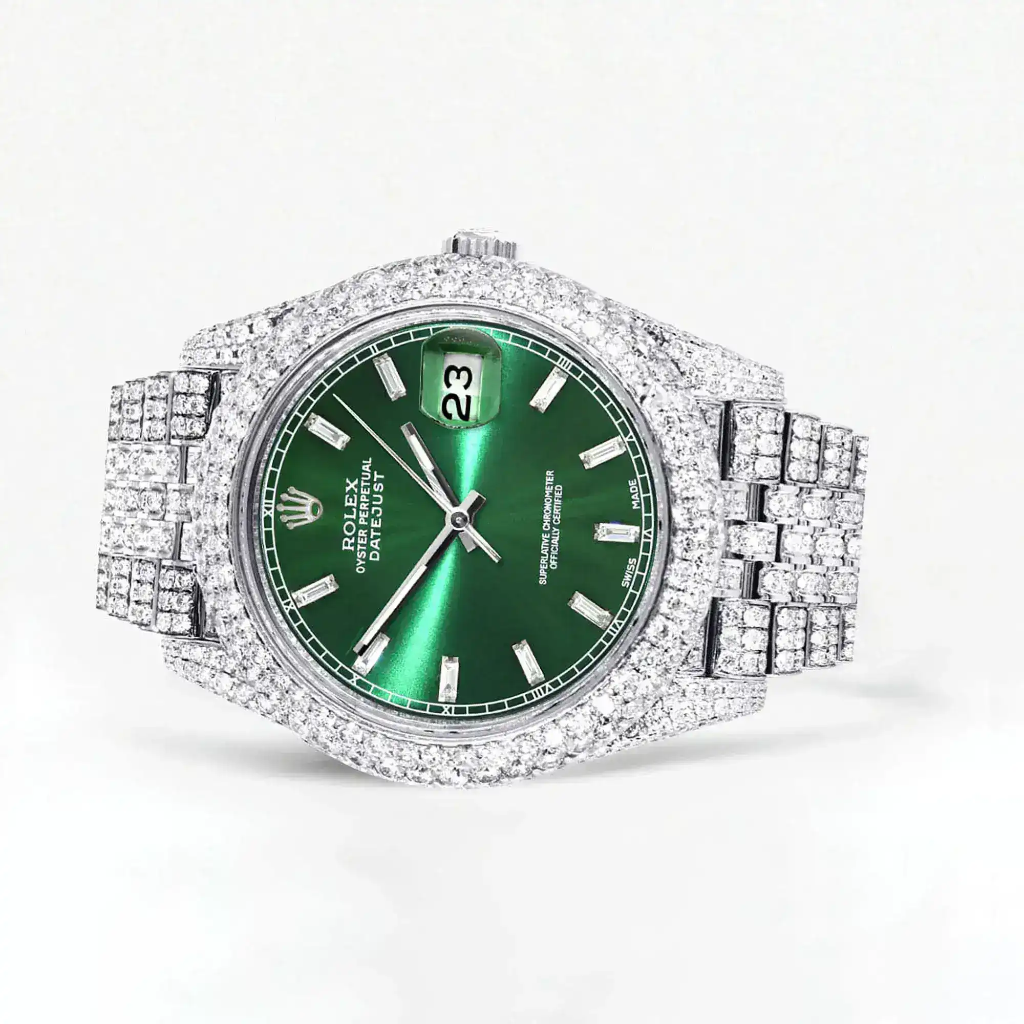 Fake Diamond Watch Iced Out Rolex Replica b179