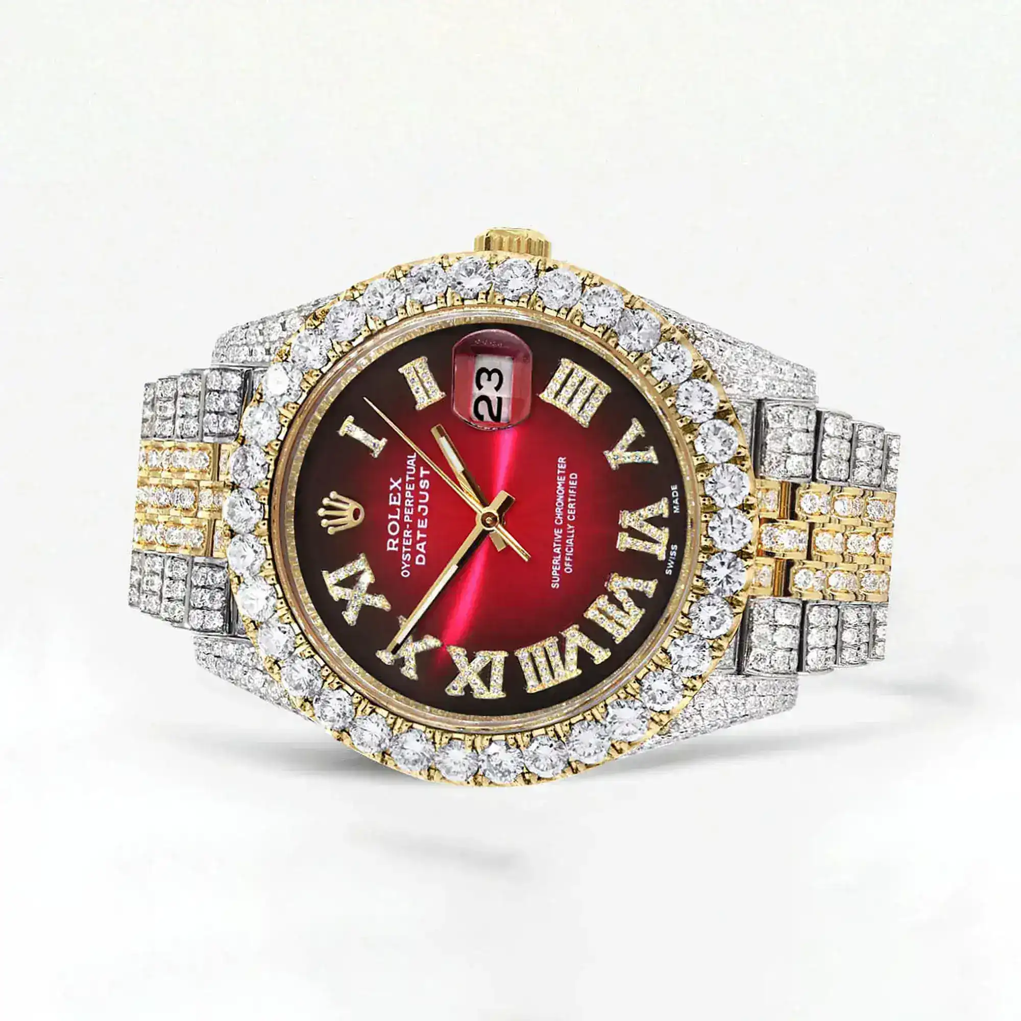 Fake Diamond Watch Iced Out Rolex Replica b184