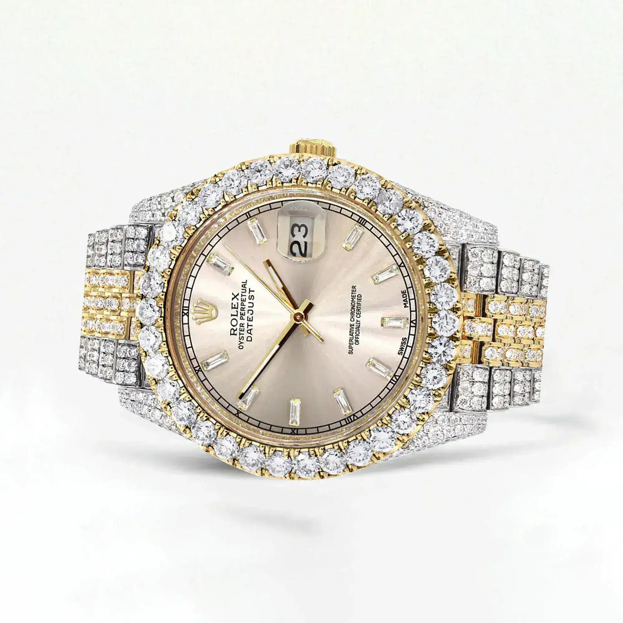 Fake Diamond Watch Iced Out Rolex Replica b185
