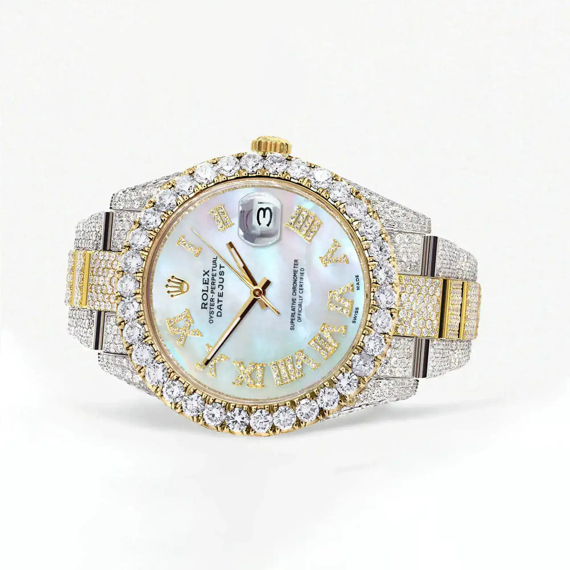 Fake Diamond Watch Iced Out Rolex Replica b191