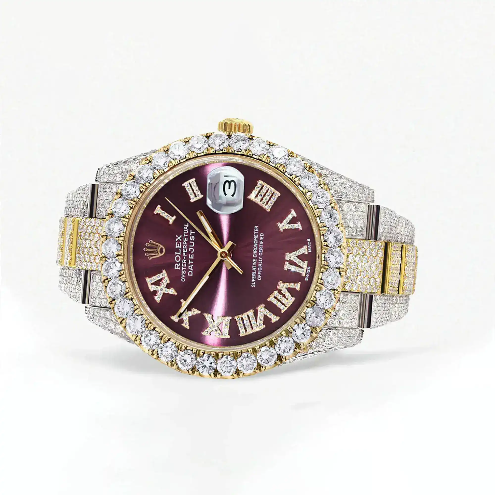 Fake Diamond Watch Iced Out Rolex Replica b192
