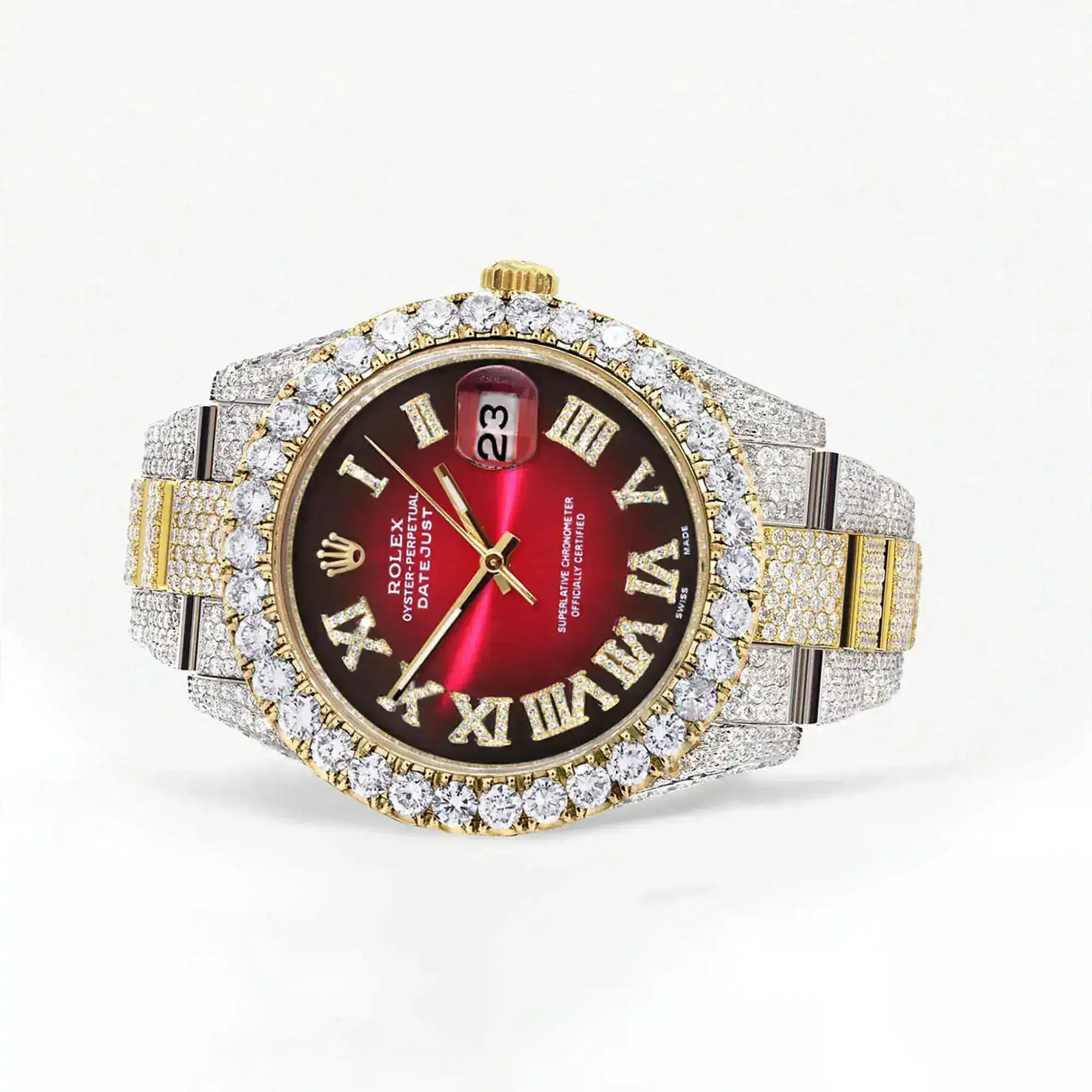 Fake Diamond Watch Iced Out Rolex Replica b193
