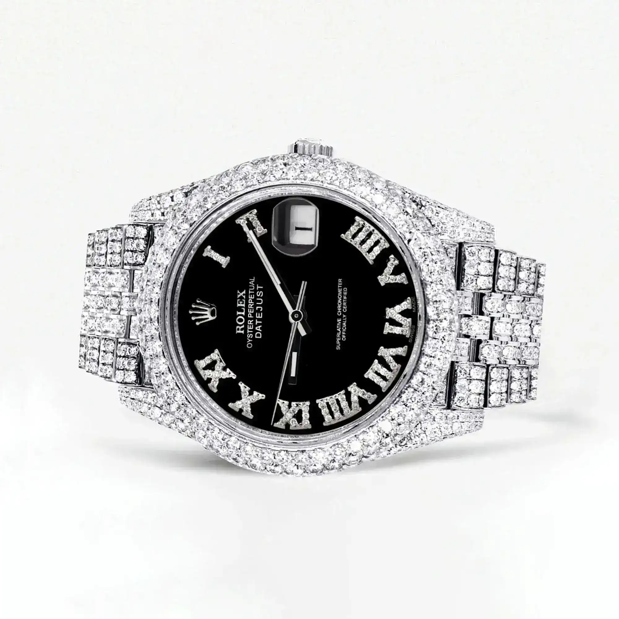 Fake Diamond Watch Iced Out Rolex Replica b214