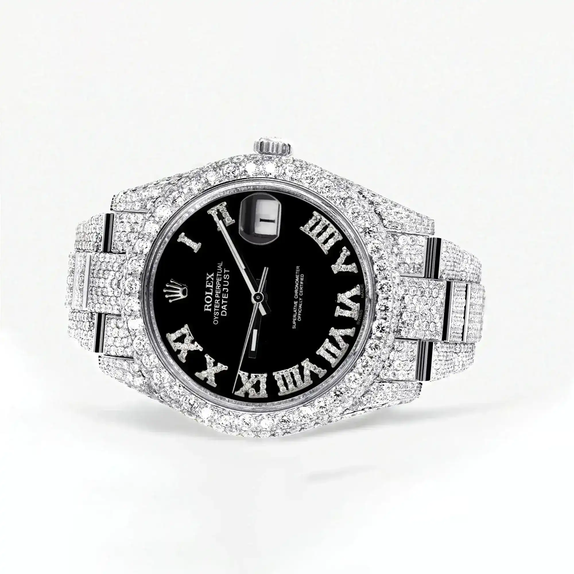 Fake Diamond Watch Iced Out Rolex Replica b217