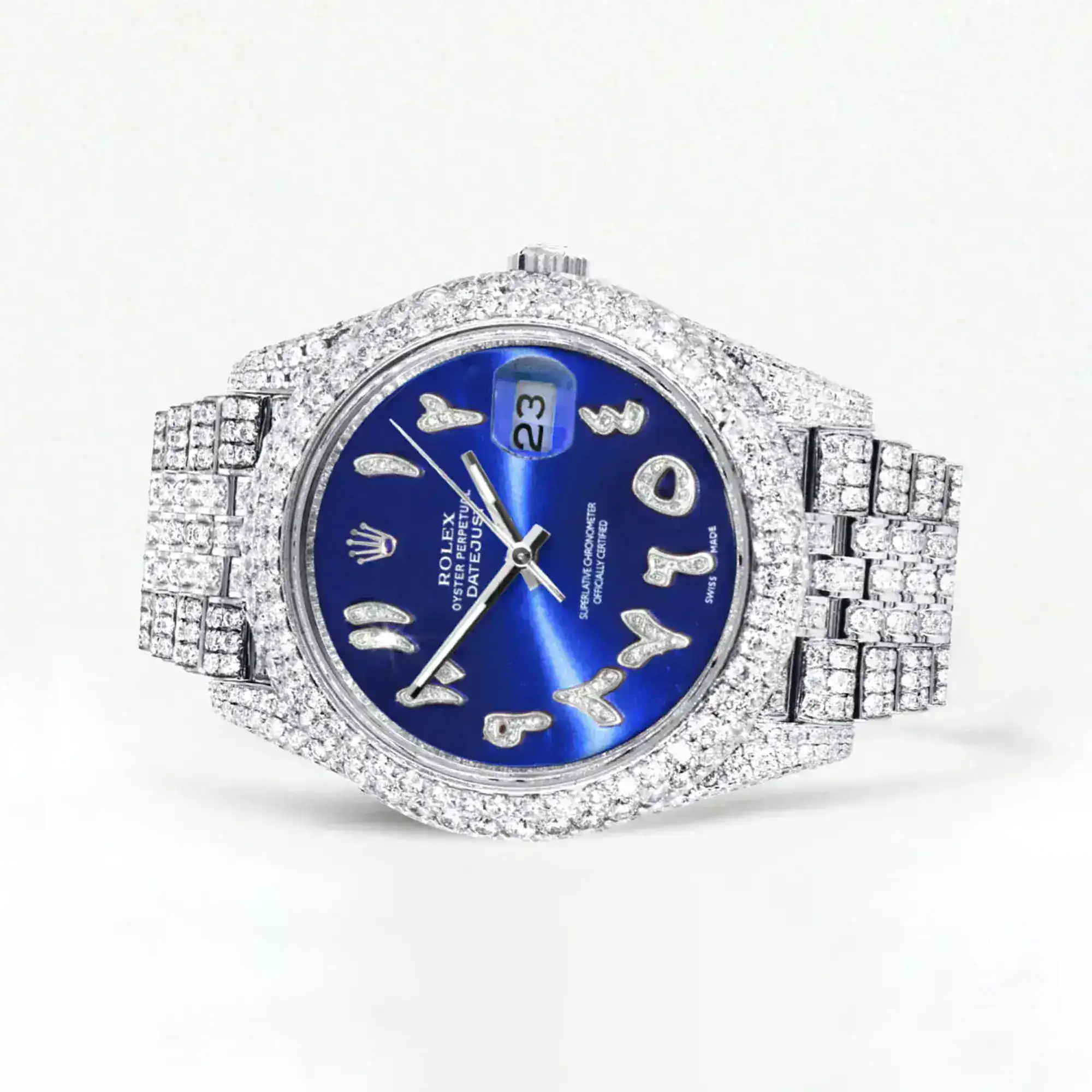 Fake Diamond Watch Iced Out Rolex Replica b218