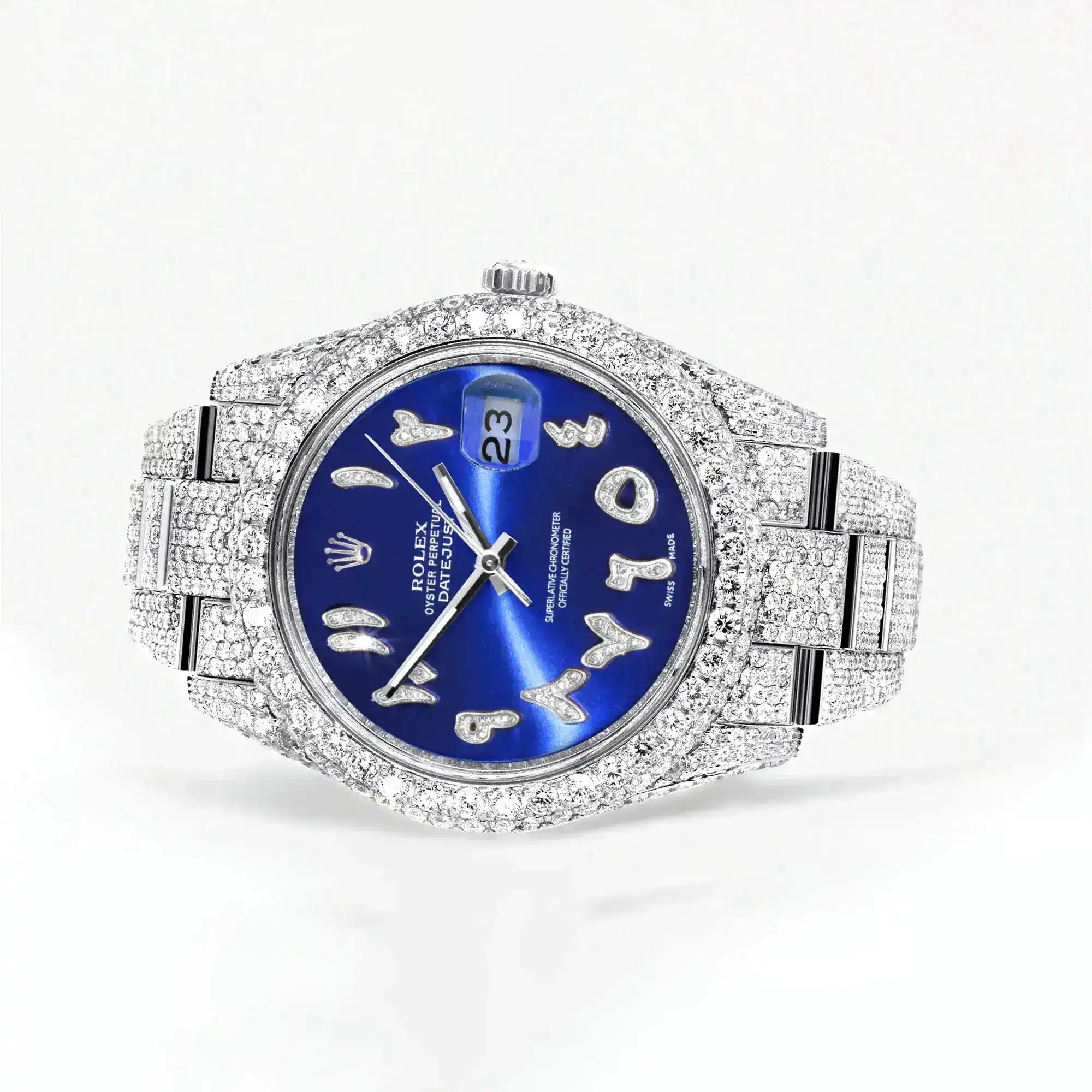 Fake Diamond Watch Iced Out Rolex Replica b220